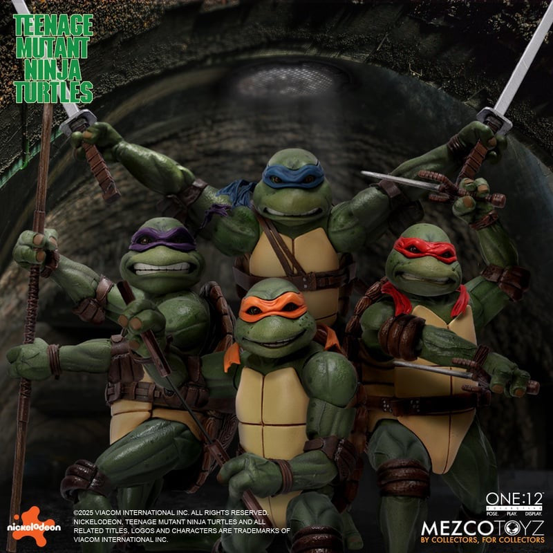 One:12 Collective Teenage Mutant Ninja Turtles (1990) Deluxe Boxed Action Figure Set