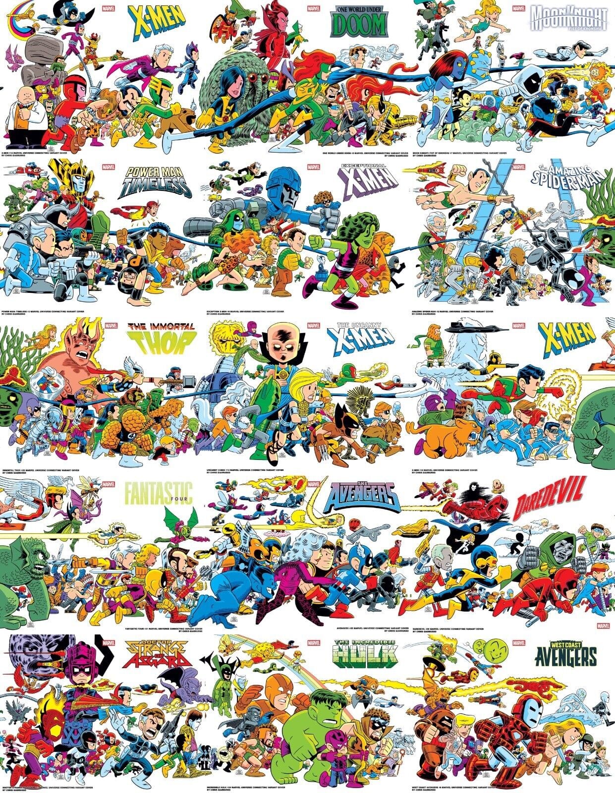 Marvel Universe Connecting Cover Variant Set by Chris Giarrusso