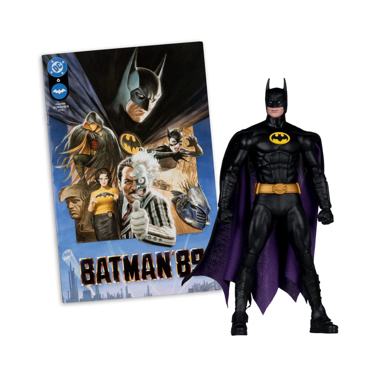 DC Page Punchers Batman '89 Batman 7-inch Action Figure with Comic Book
