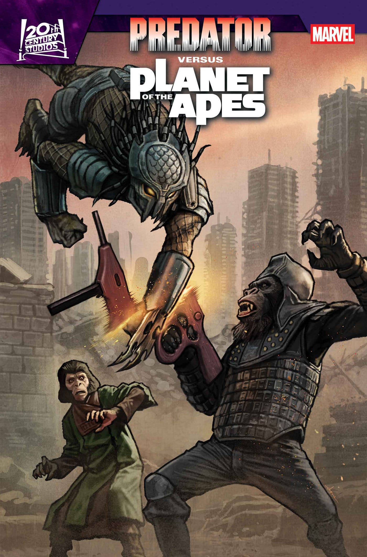 Predator vs. The Planet Of The Apes #2 Main Cover Stonehouse