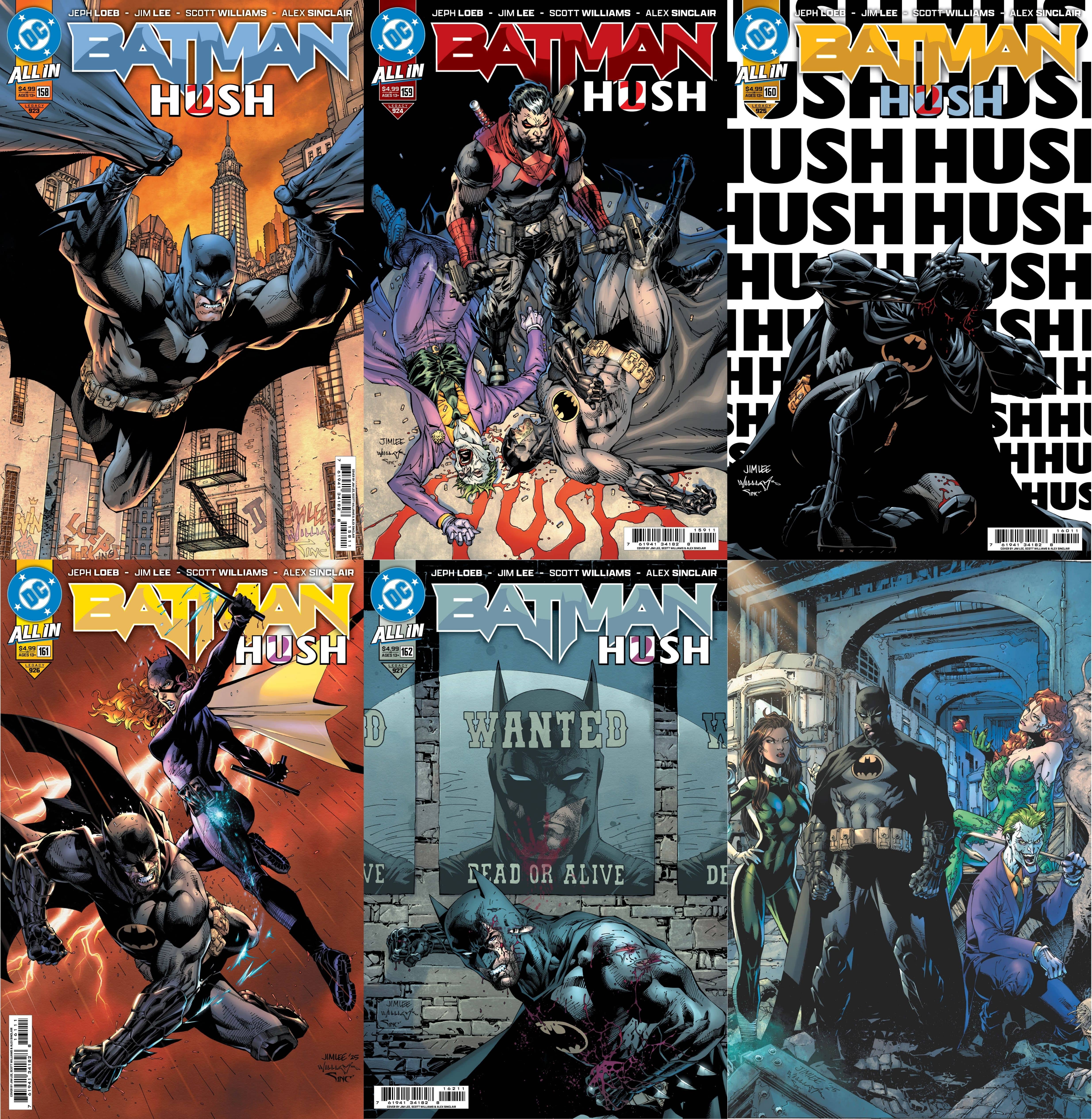Batman #158 159 160 161 162 163 Cover A Jim Lee & Scott Williams Set O