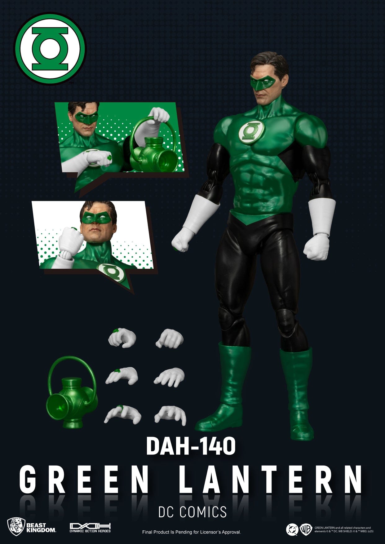 Beast Kingdom Dynamic 8ction Heroes DC Comics DAH-140 Green Lantern Action Figure