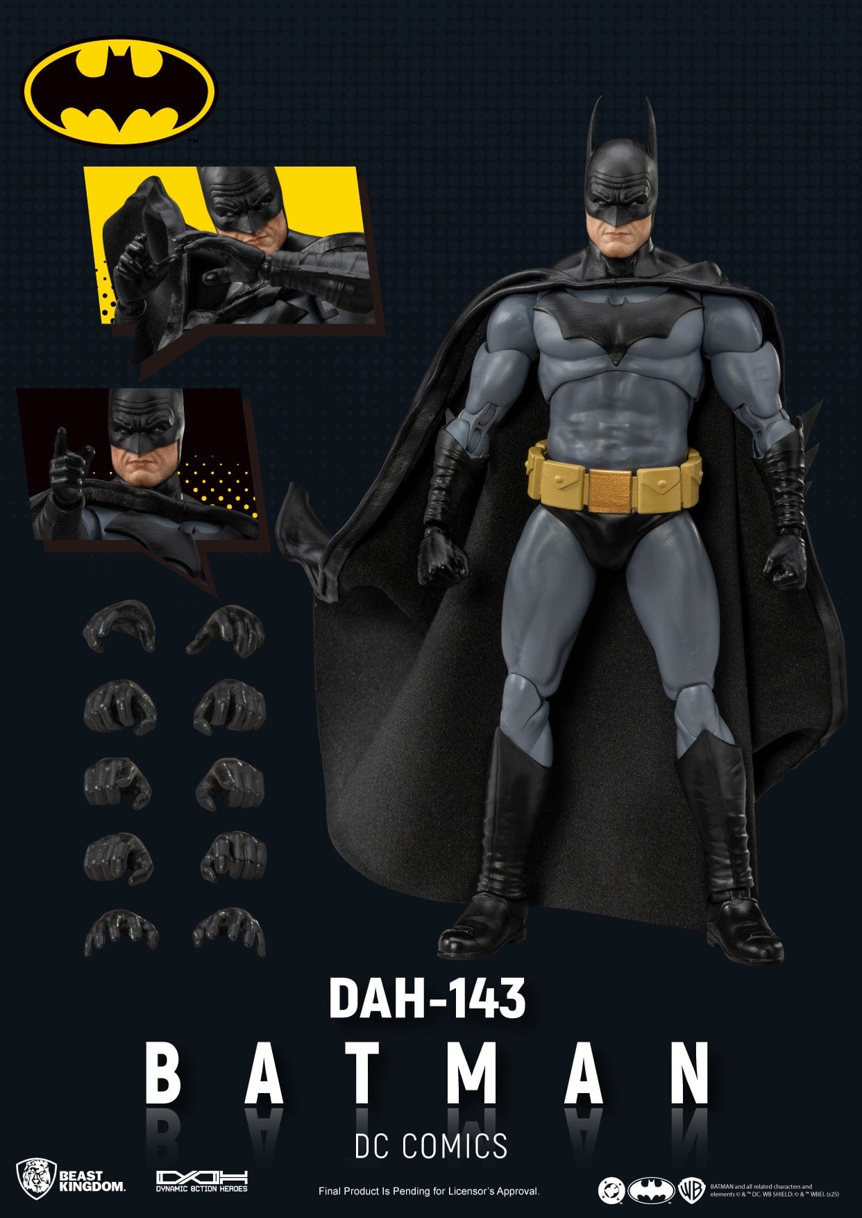 Beast Kingdom Dynamic 8ction Heroes DC Comics DAH-143 Batman Action Figure