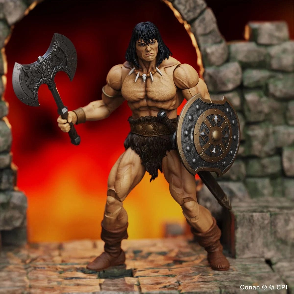 Ancienne Arme/figurine Conan, Hache Devourer Of Souls, Style MOTU, Vintage
