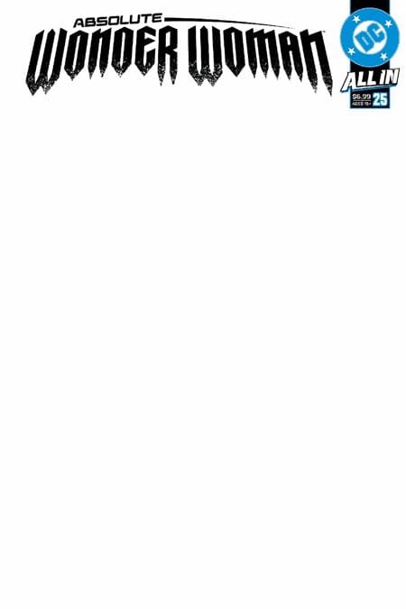 DC Comics, Inc. Absolute Wonder Woman #25 Cover E Blank Card Stock Variant