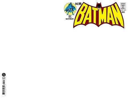 DC Comics, Inc. Batman #227 Facsimile Edition Cover B Blank Card Stock Variant