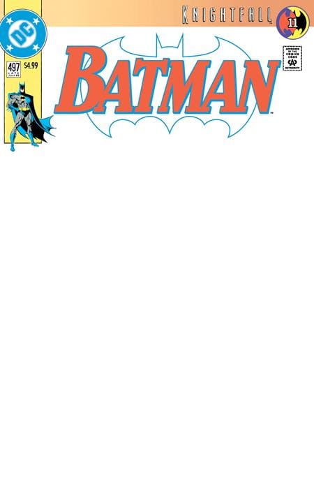 DC Comics, Inc. Batman #497 Facsimile Edition Cover B Blank Card Stock Variant
