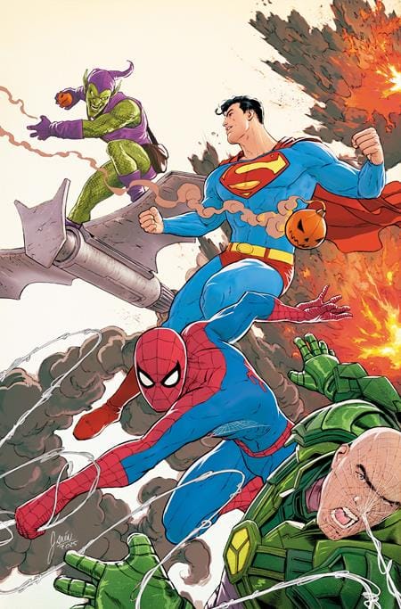 DC Comics, Inc. DC Marvel Superman Spider-Man #1 (One Shot) Cover J Mikel Janin Superman & Spider-Man Vs Lex Luthor & Green Goblin Card Stock Variant