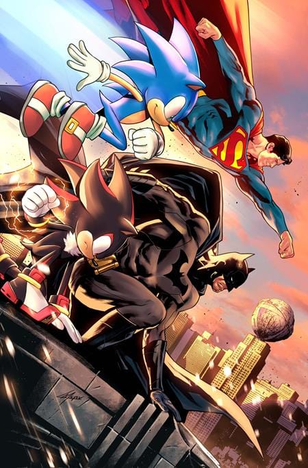 DC Comics, Inc. Dc X Sonic The Hedgehog #5 (Of 5) Cover B Lucas Meyer Card Stock Variant