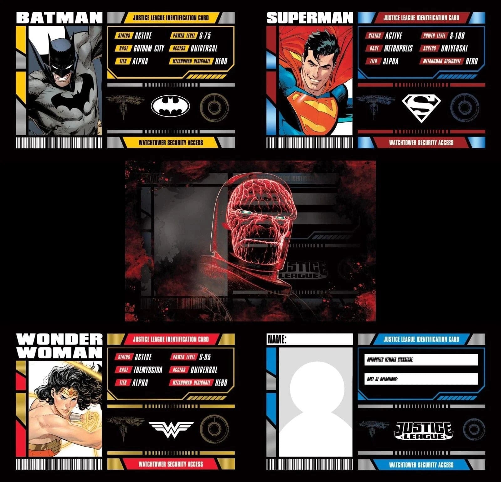 DC Comics, Inc. Justice League Unlimited #1 Cover A Dan Mora & Justice League Membership Cards Set