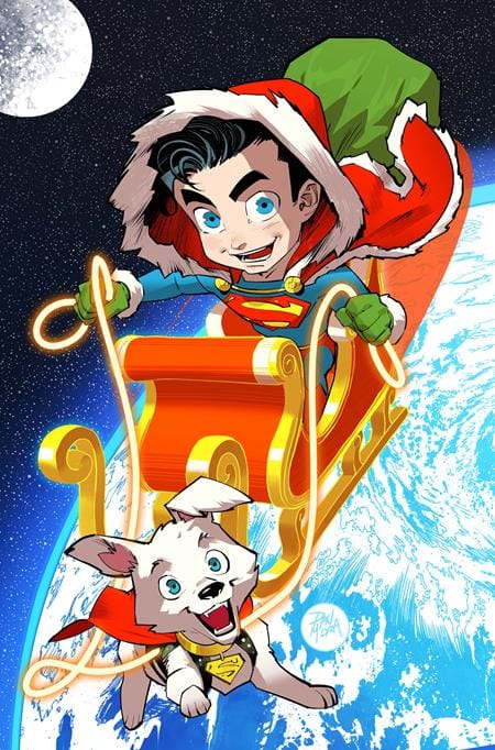 DC Comics, Inc. Superman #45 Cover F Dan Mora Holiday Card Stock Variant