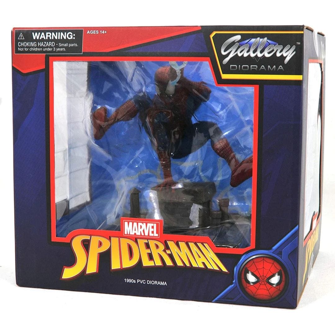 Diamond Select Toys Marvel Gallery Spider-Man ('90s Version) Statue Diorama