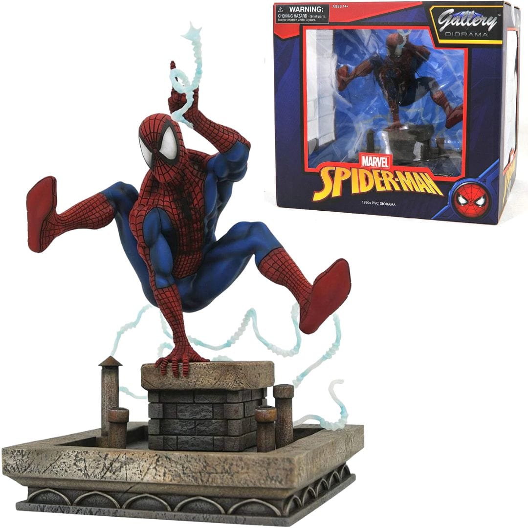 Diamond Select Toys Marvel Gallery Spider-Man ('90s Version) Statue Diorama