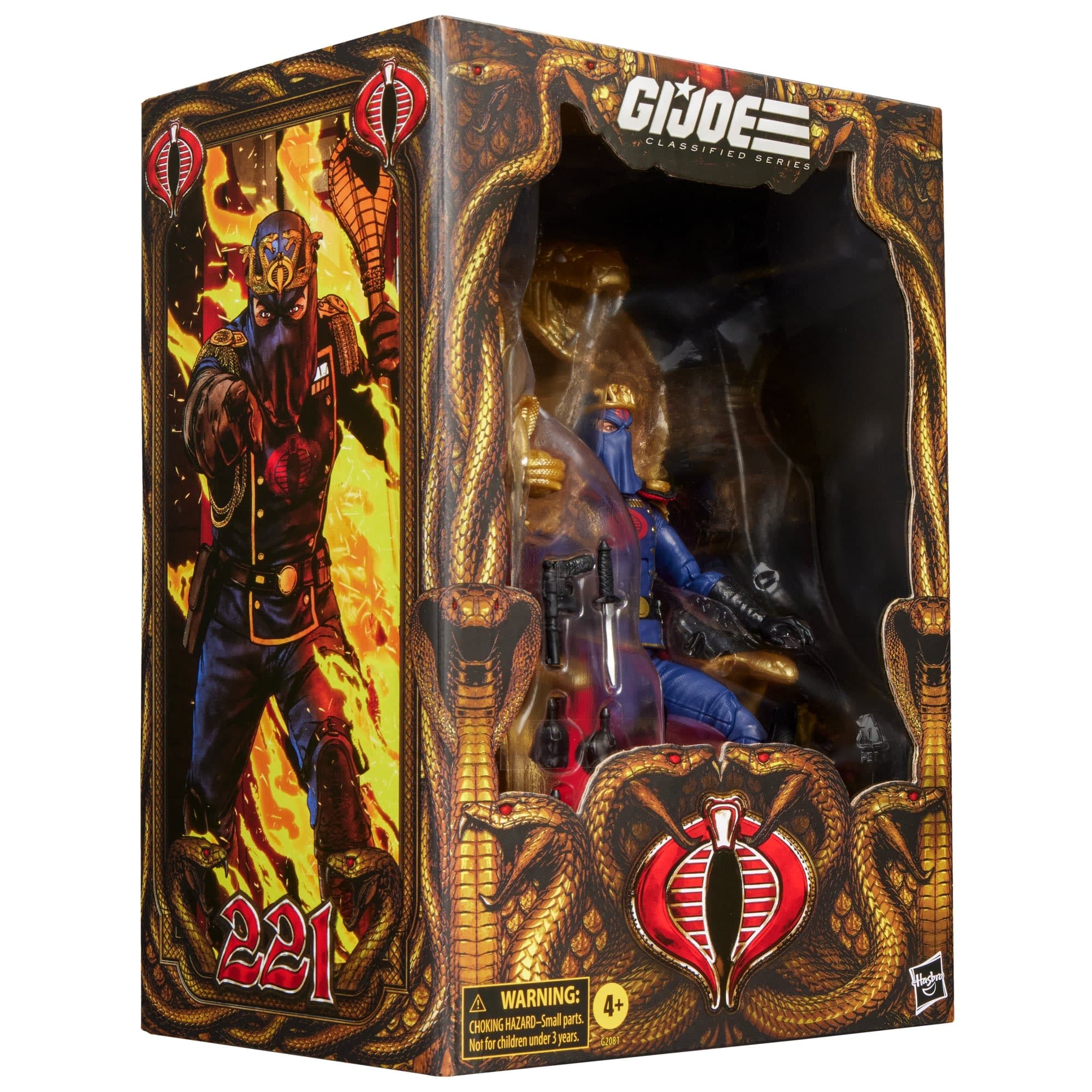 Hasbro G.I. Joe Classified Series #221 Hooded Cobra Commander with Throne Deluxe Action Figure Set