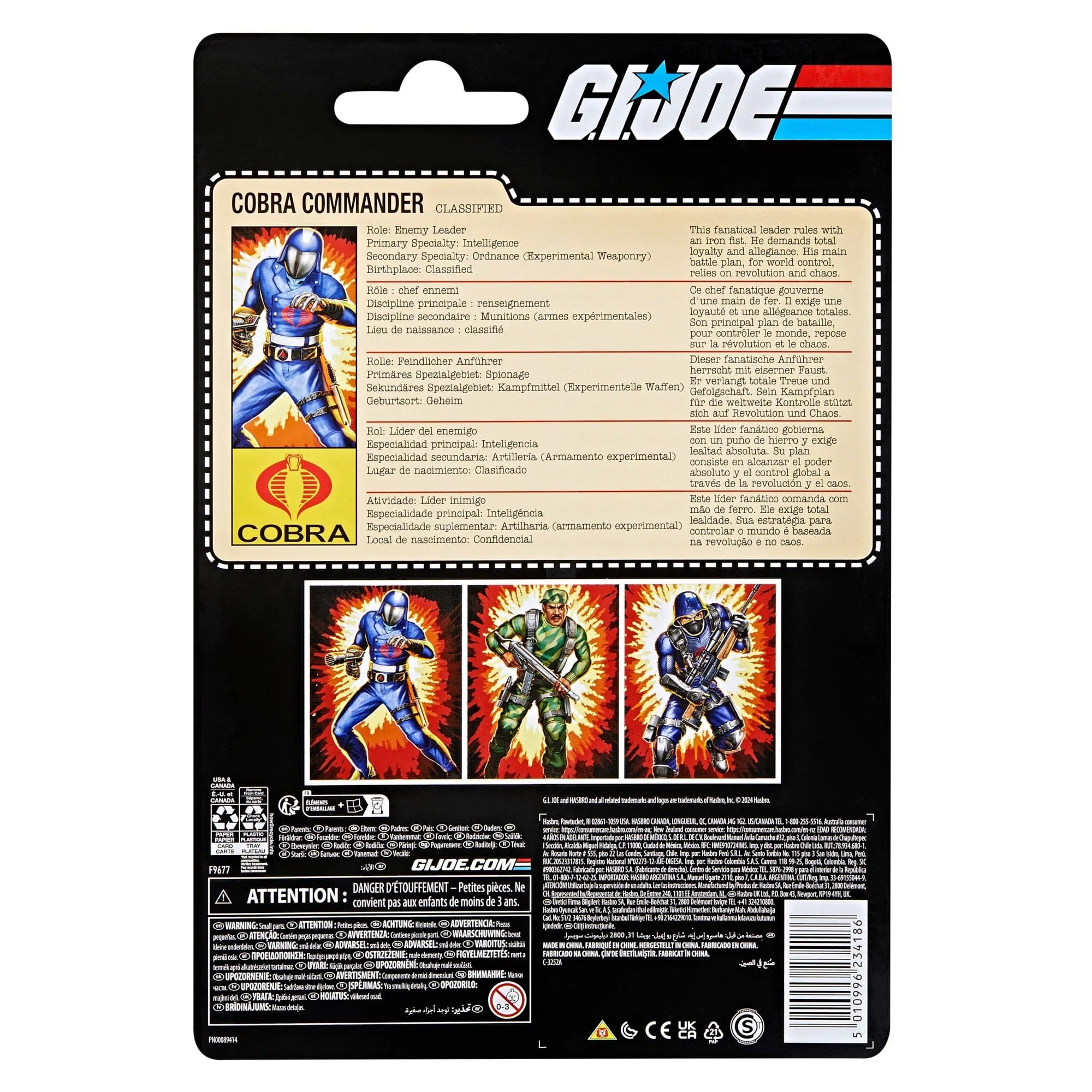 Hasbro G.I. Joe Classified Series Retro Cardback Cobra Commander Action Figure