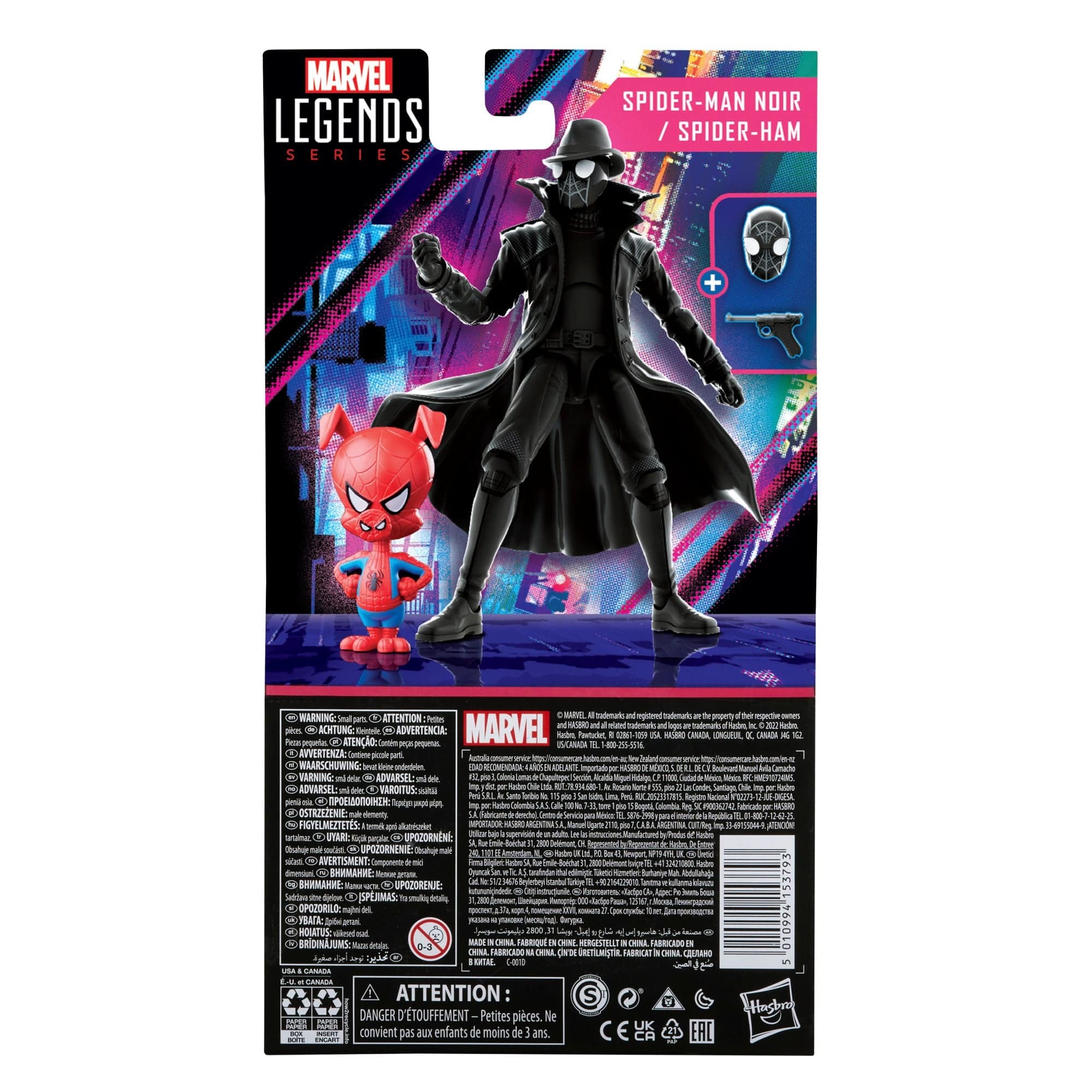 Hasbro Marvel Legends Series 60th Anniversary Spider-Man Noir and Spider-Ham Action Figures 2 pack