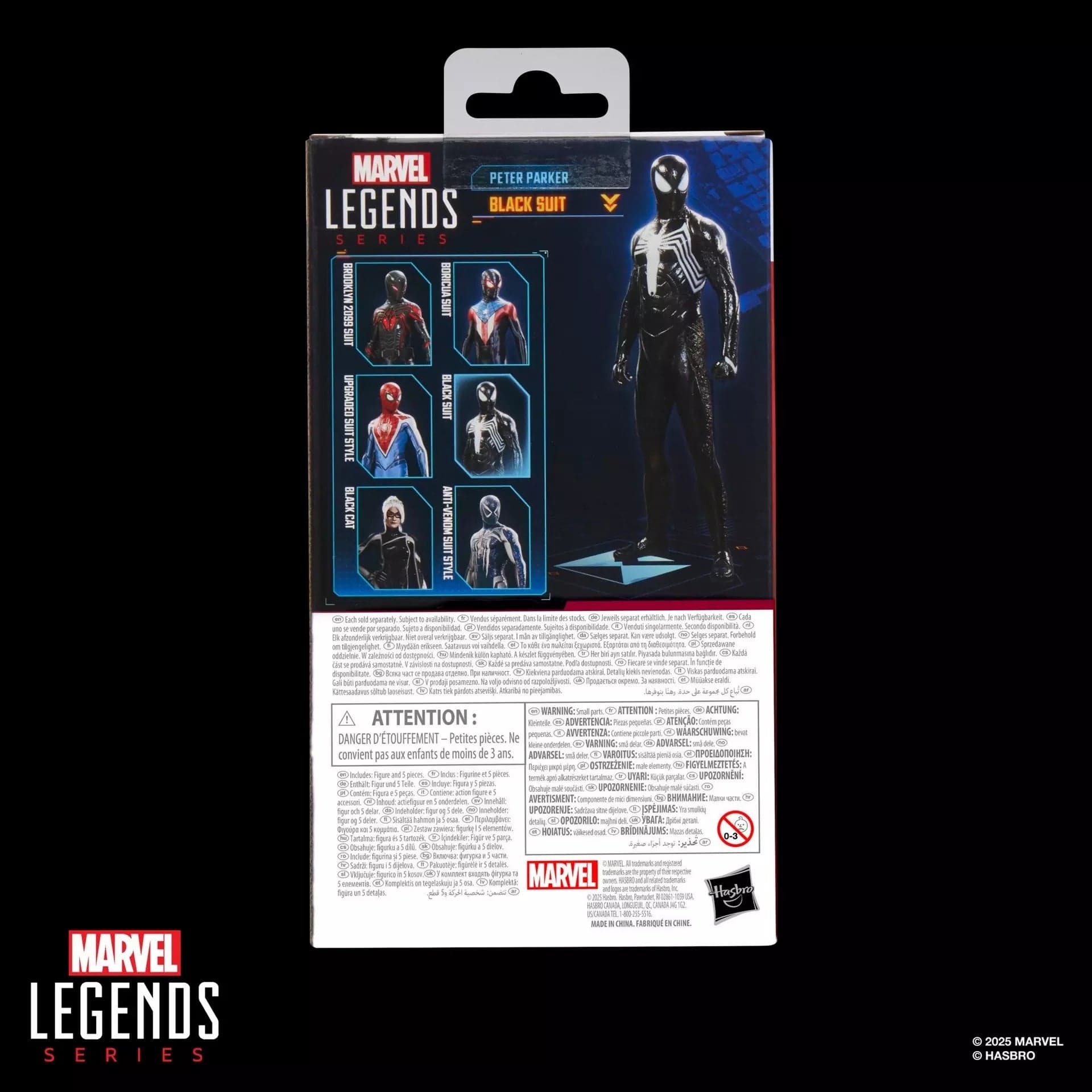 Hasbro Marvel Legends Series Gamerverse Peter Parker Black Suit Action Figure