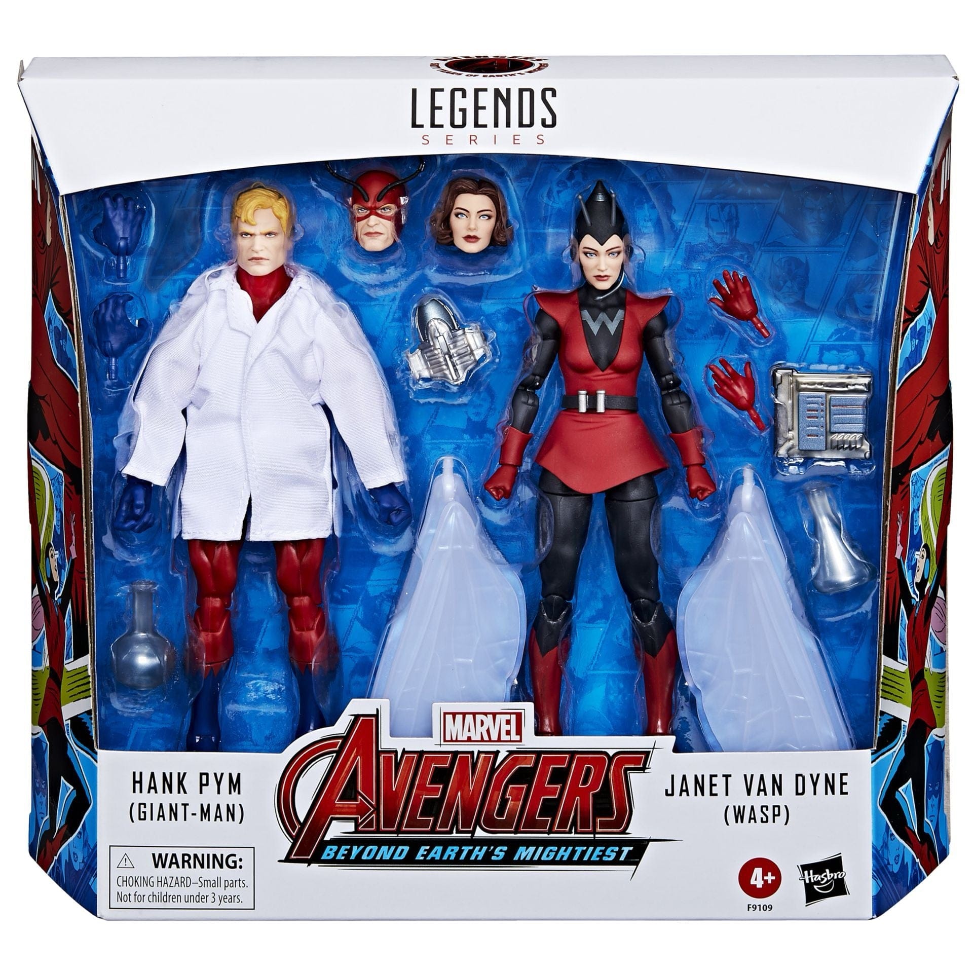 Hasbro Marvel Legends Series Hank Pym (Giant-Man) & Janet Van Dyne (Wasp) Action Figure 2-Pack