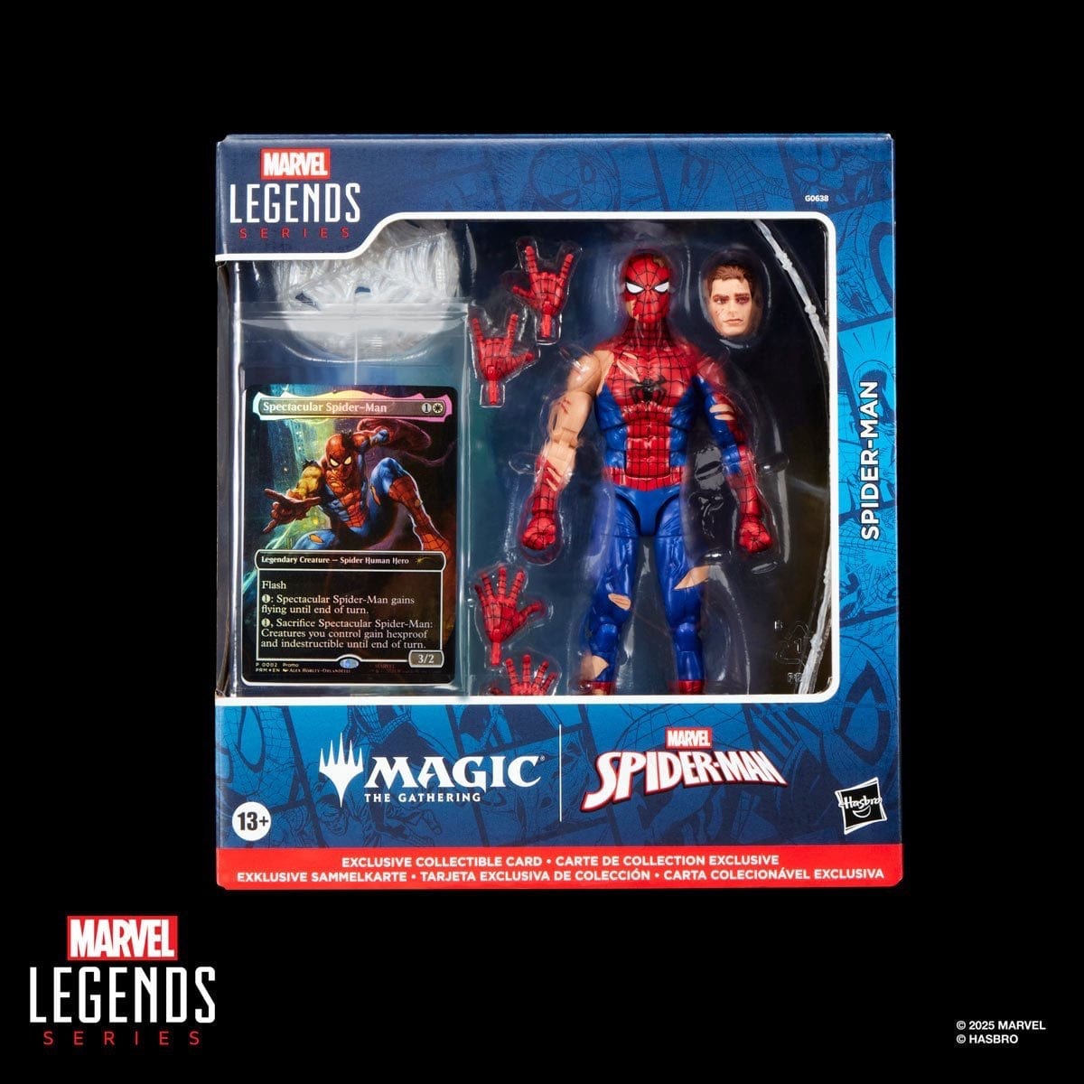 Hasbro Marvel Legends Series Magic: The Gathering Battle-Damaged Spider-Man Action Figure and Card