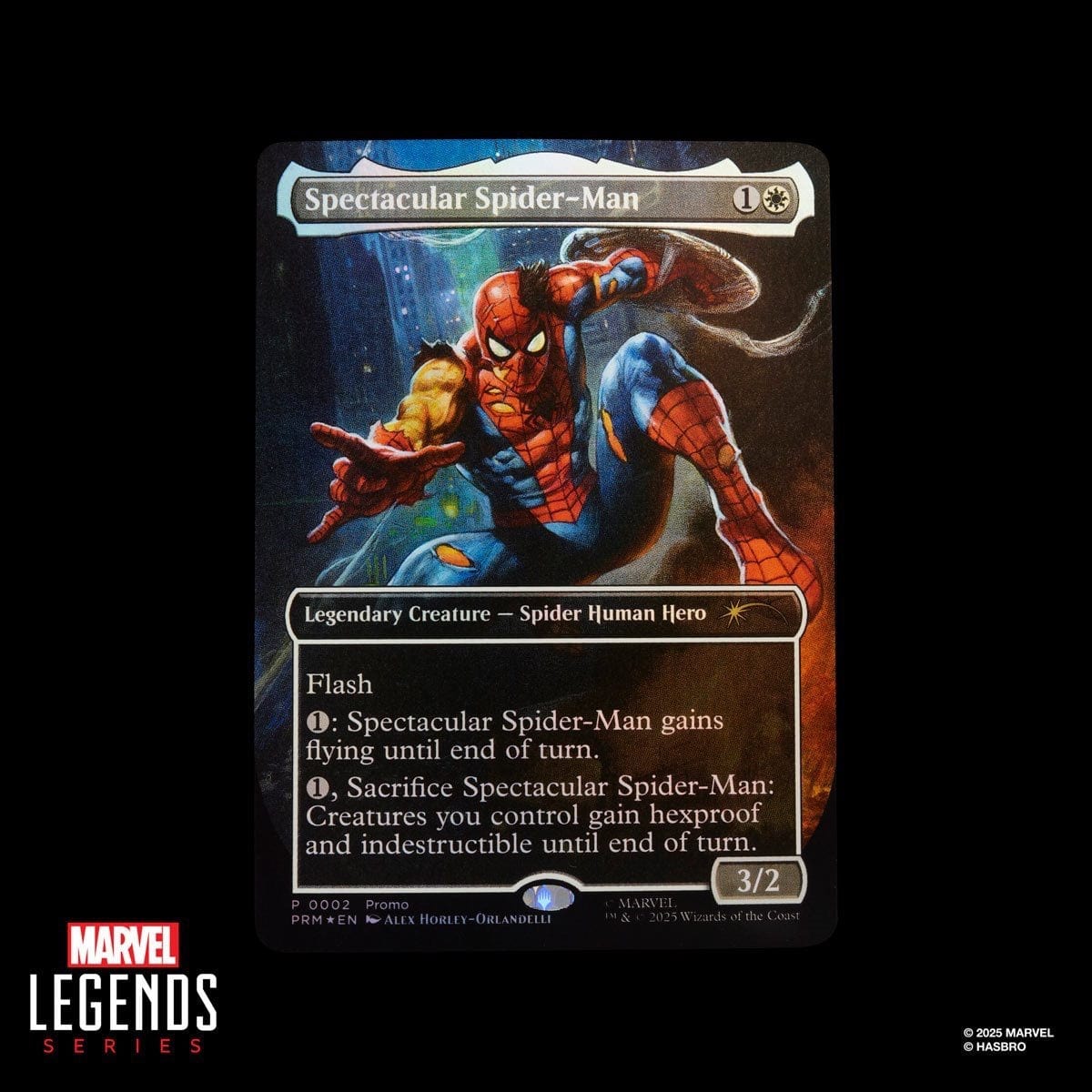 Hasbro Marvel Legends Series Magic: The Gathering Battle-Damaged Spider-Man Action Figure and Card