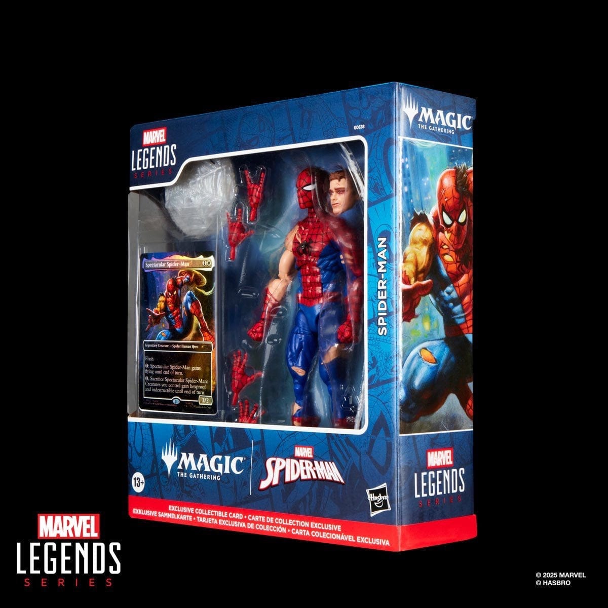 Hasbro Marvel Legends Series Magic: The Gathering Battle-Damaged Spider-Man Action Figure and Card