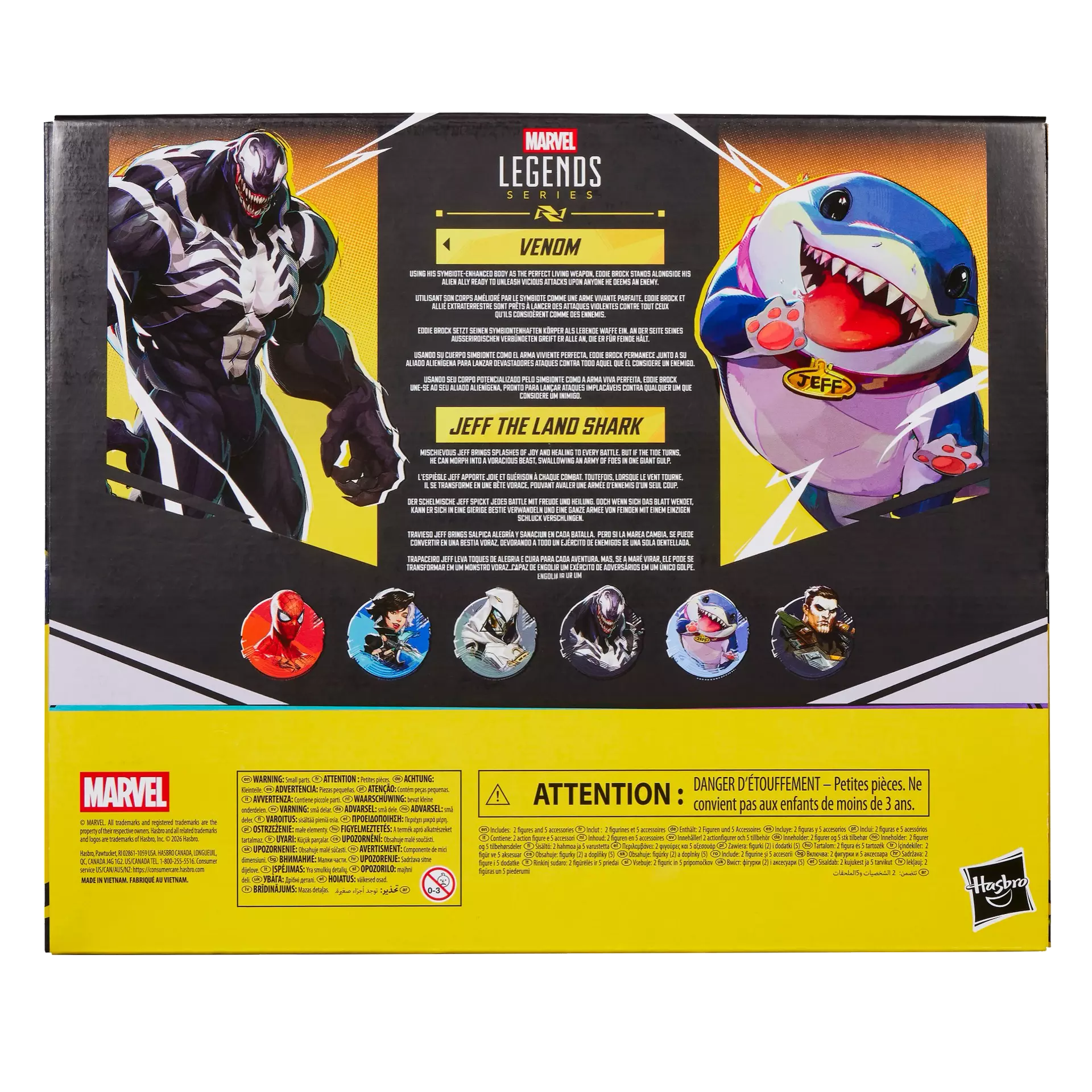 Hasbro Marvel Legends Series Marvel Rivals Venom and Jeff the Land Shark Action Figures