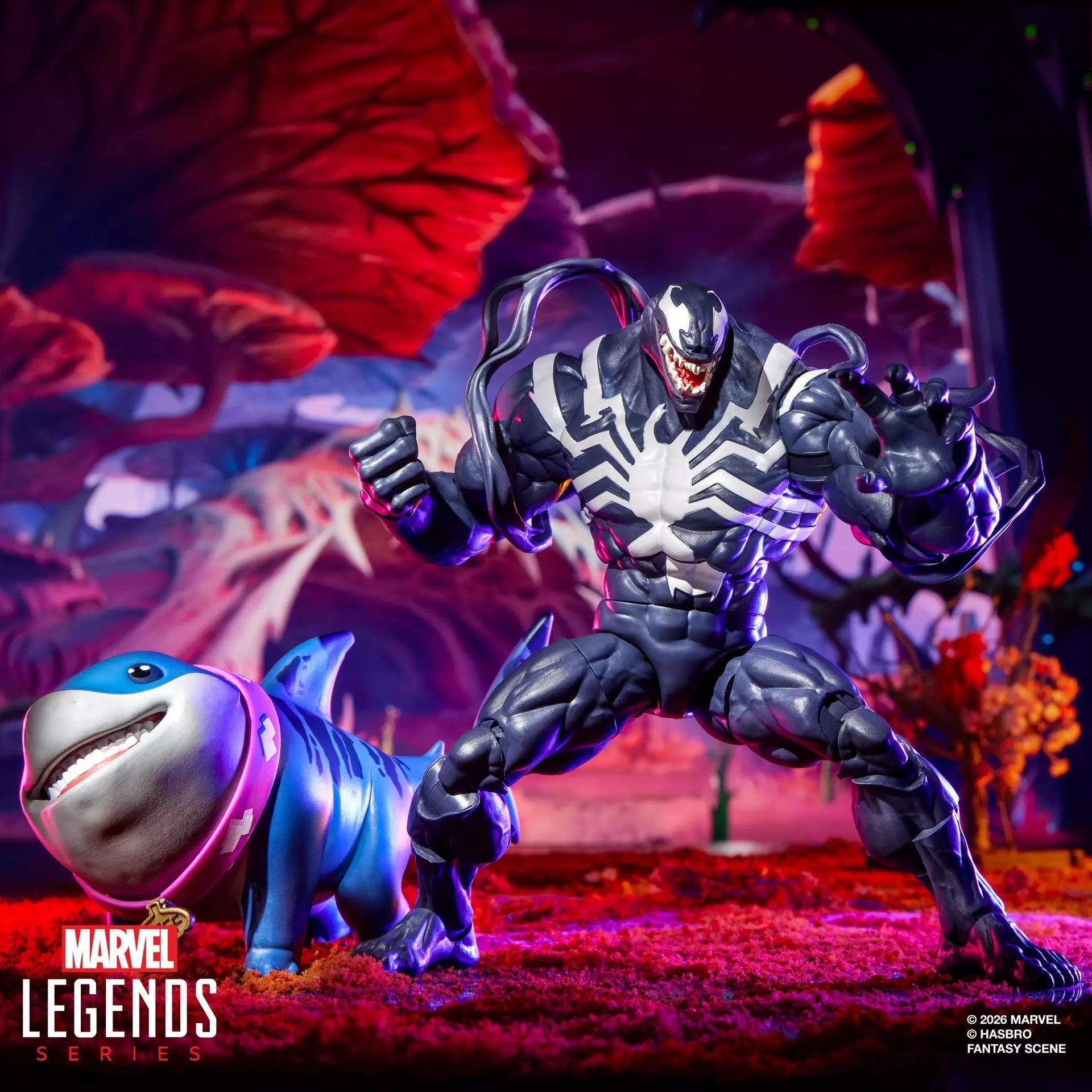 Hasbro Marvel Legends Series Marvel Rivals Venom and Jeff the Land Shark Action Figures