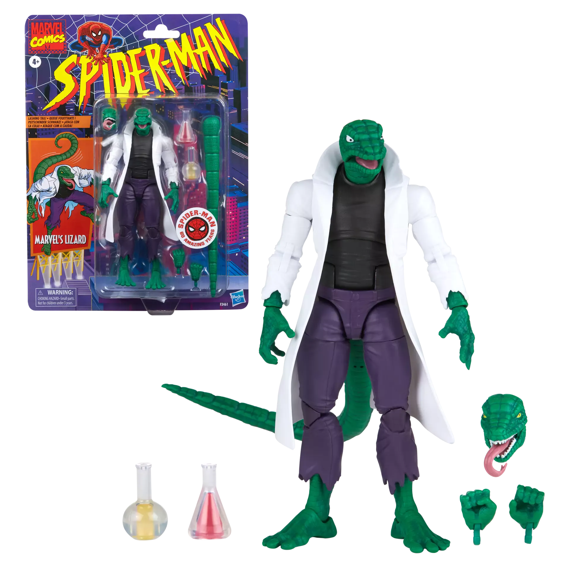 Hasbro Marvel Legends Series Retro Collection Lizard Action Figure