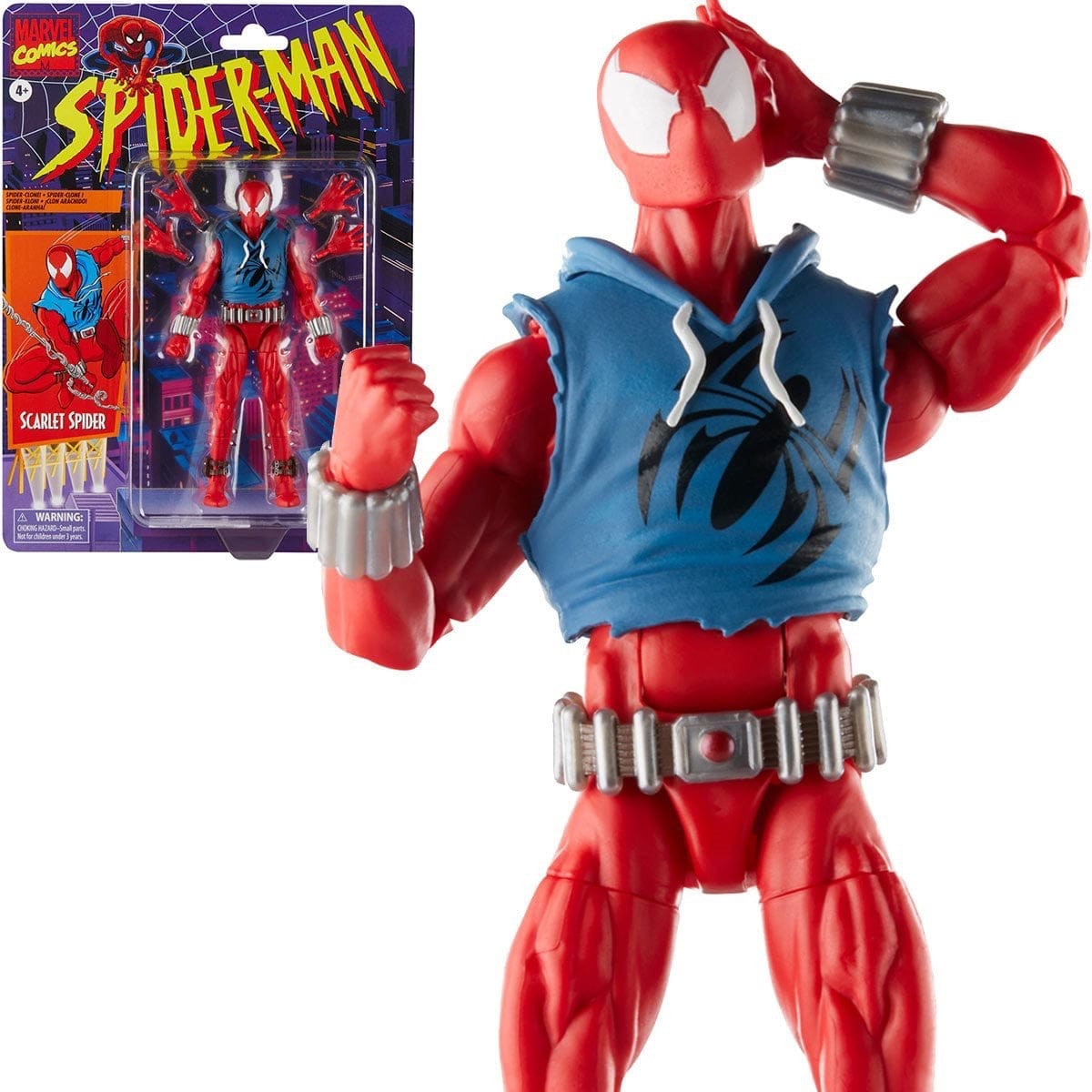 Hasbro Marvel Legends Series Retro Spider-Man Scarlet Spider Action Figure