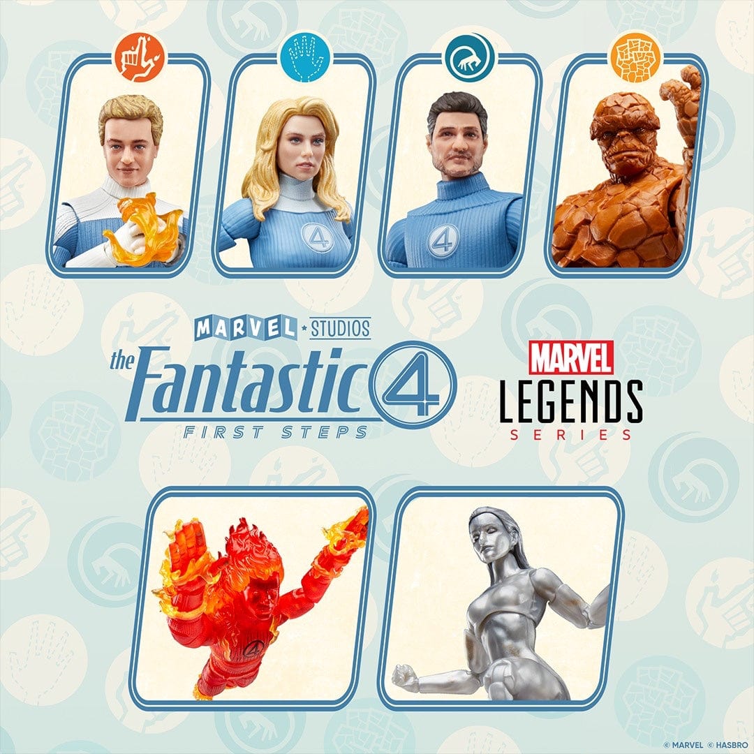 Hasbro Marvel Legends Series The Fantastic Four: First Steps Set of 6 Action Figures