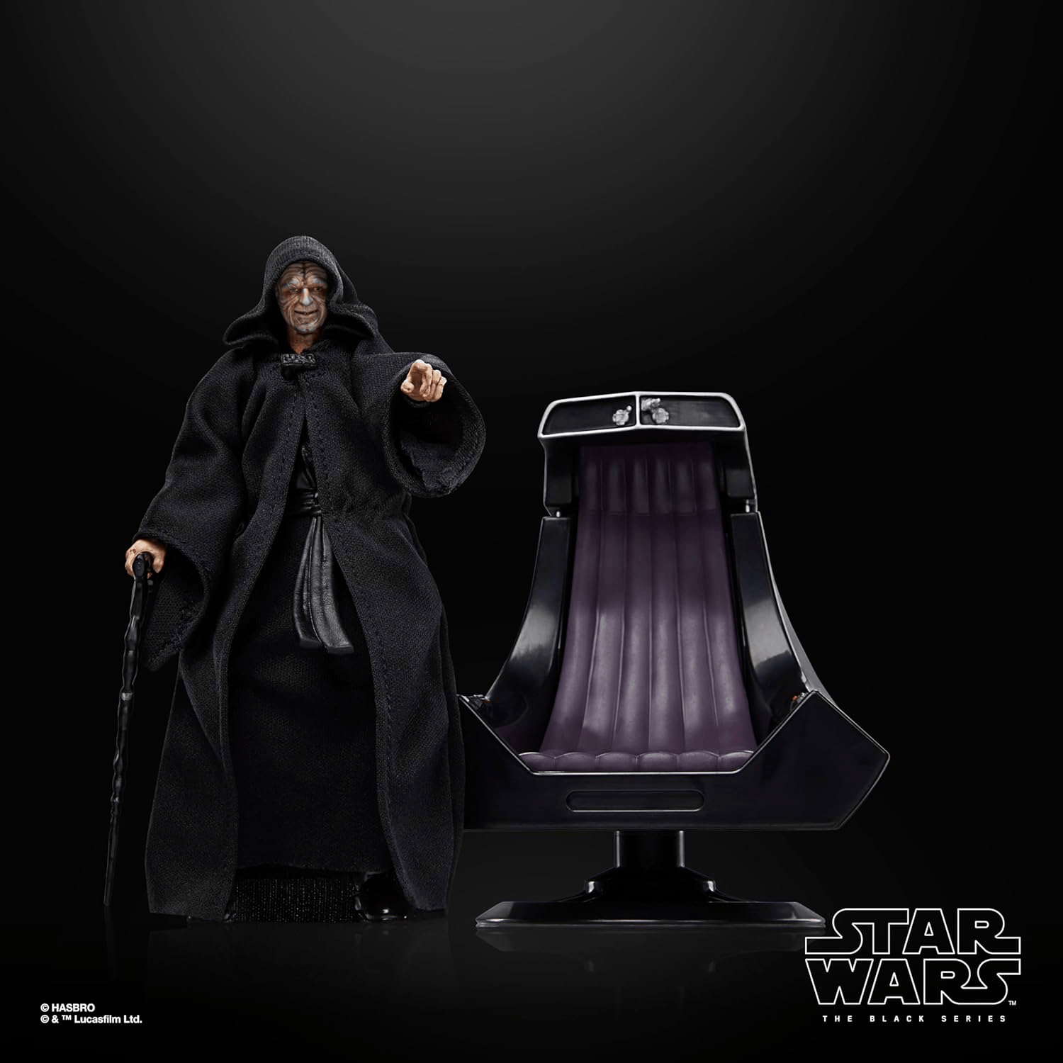 Hasbro Star Wars The Black Series Emperor Palpatine and Throne Deluxe Action Figure