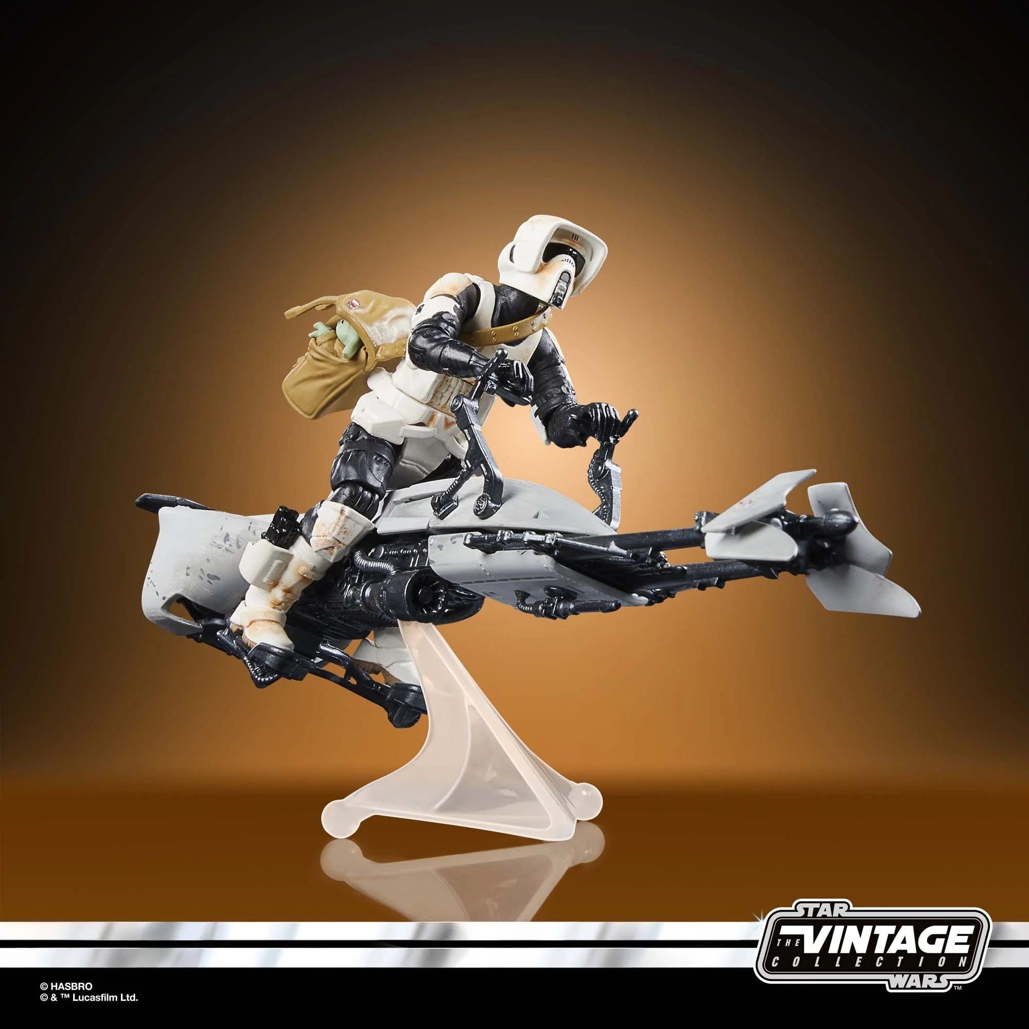 Hasbro Star Wars The Vintage Collection The Mandalorian Speeder Bike with Scout Trooper & Grogu