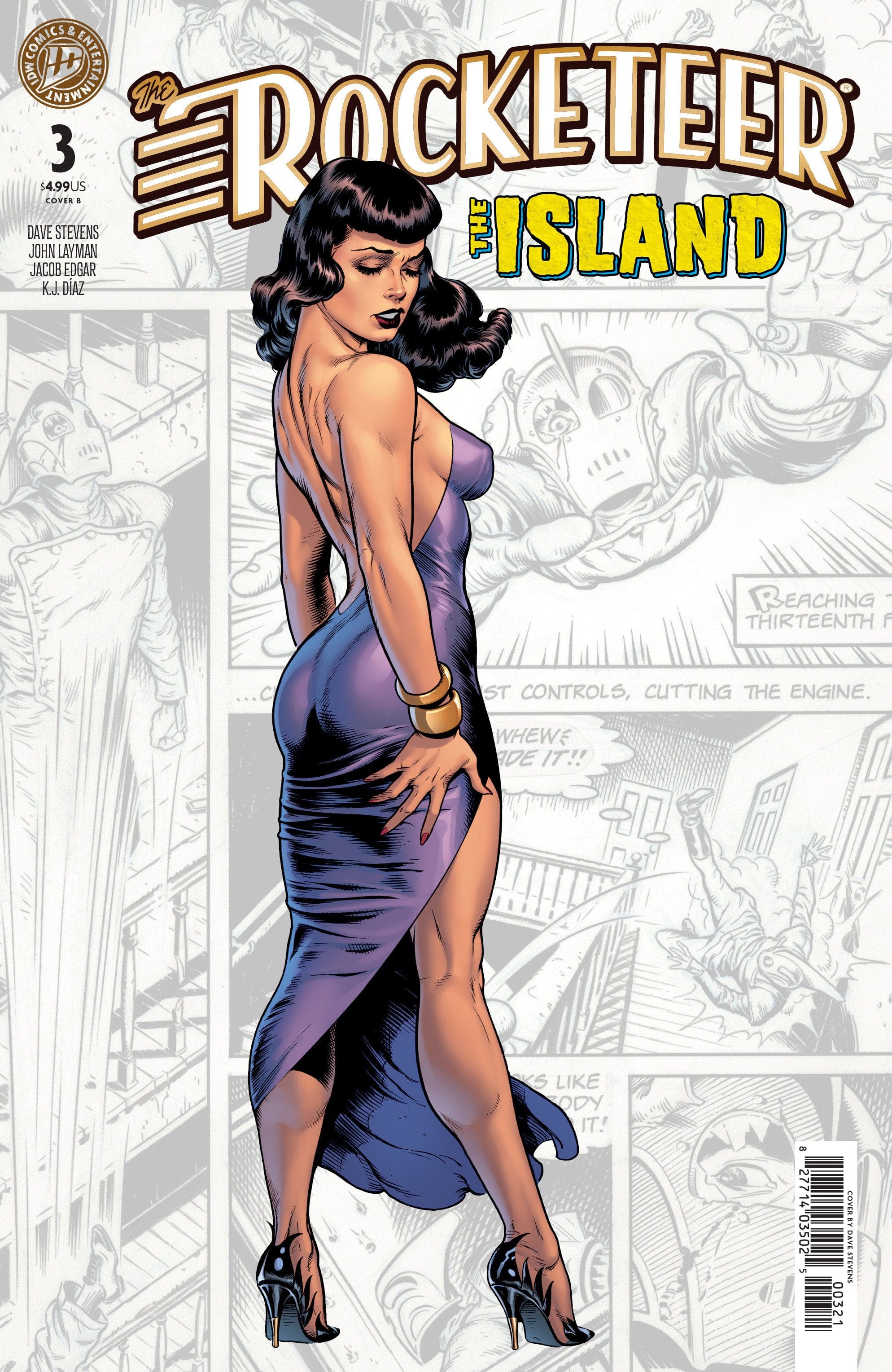 IDW Publishing The Rocketeer: The Island #3 Variant B Dave Stevens
