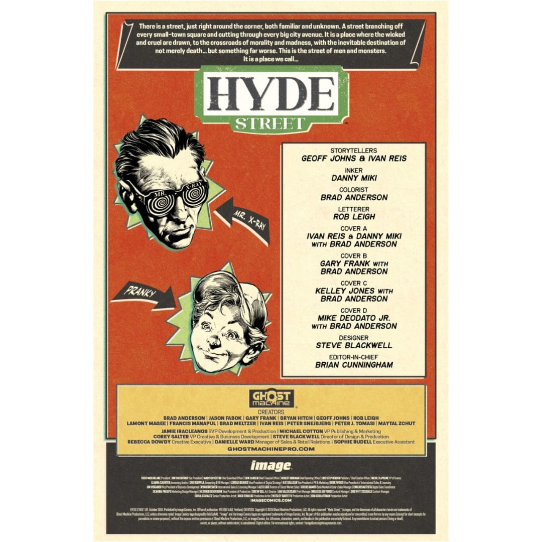 Image Comics Hyde Street #1 Cover A Ivan Reis & Danny Miki