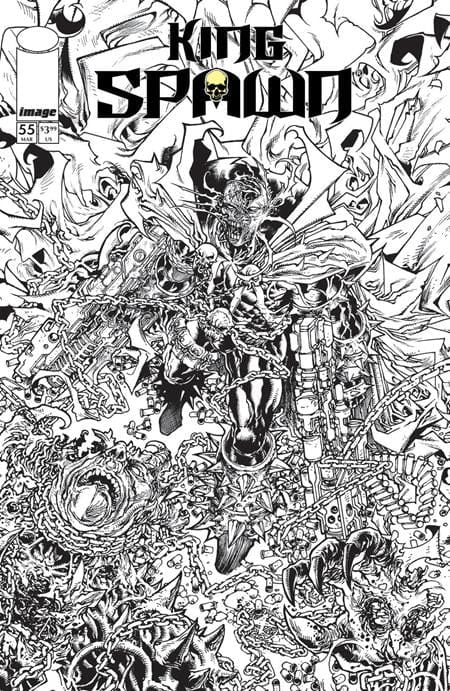 Image Comics King Spawn #55 Cover B Harvey Tolibao B&W Variant