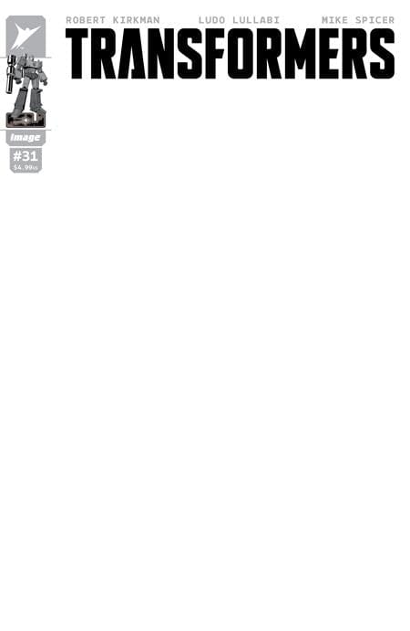 Image Comics Transformers #31 Cover G Blank Sketch Variant