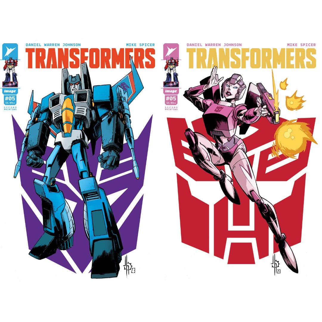 Image Comics Transformers #5 Second Printing Cover A B Set