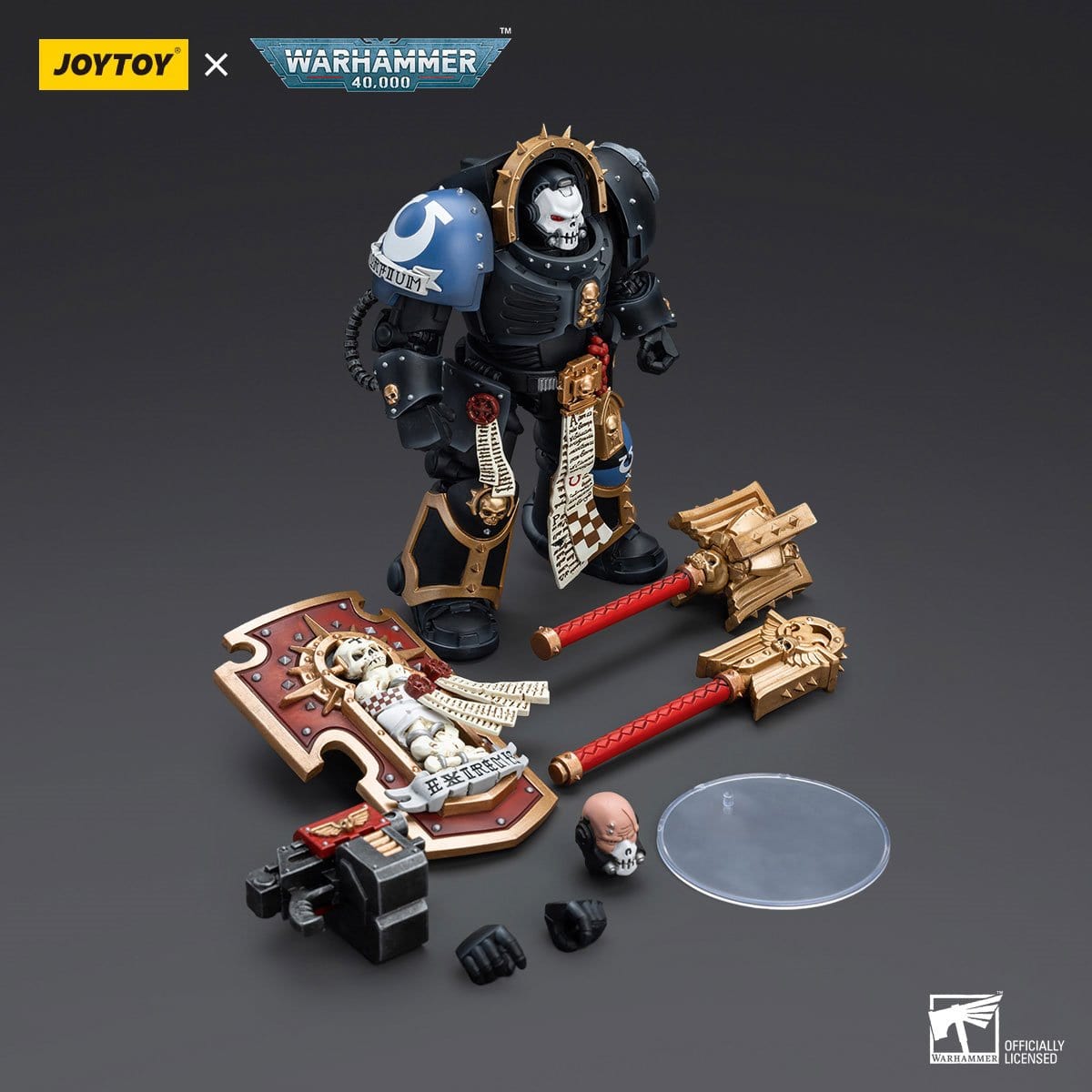 JOYTOY Warhammer 40,000 Ultramarine Chaplain in Terminator Armor 1:18 Scale Action Figure
