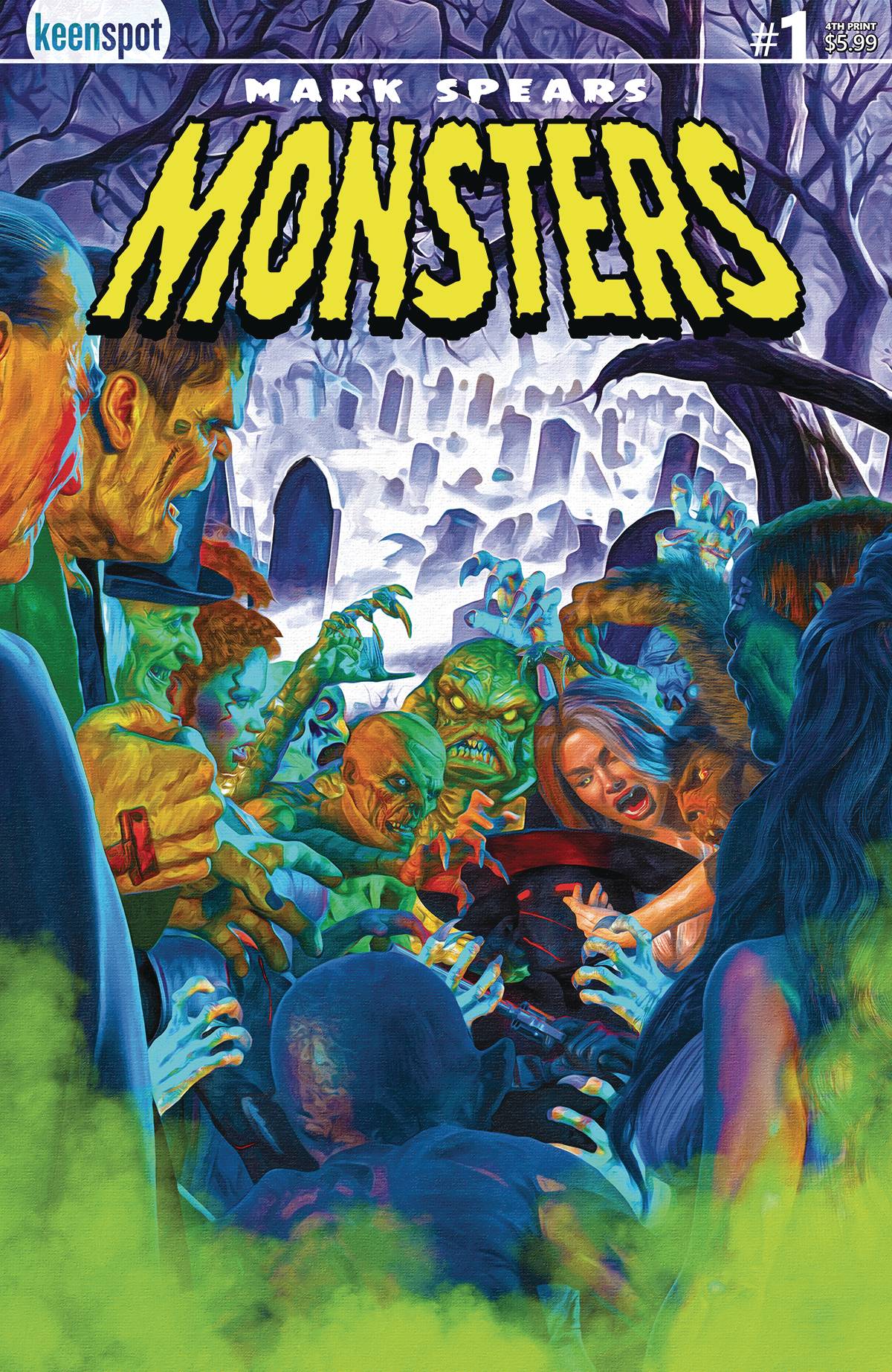 monsters in comic books Mark Spears Monsters #1 4th Printing Cover A Graveyard