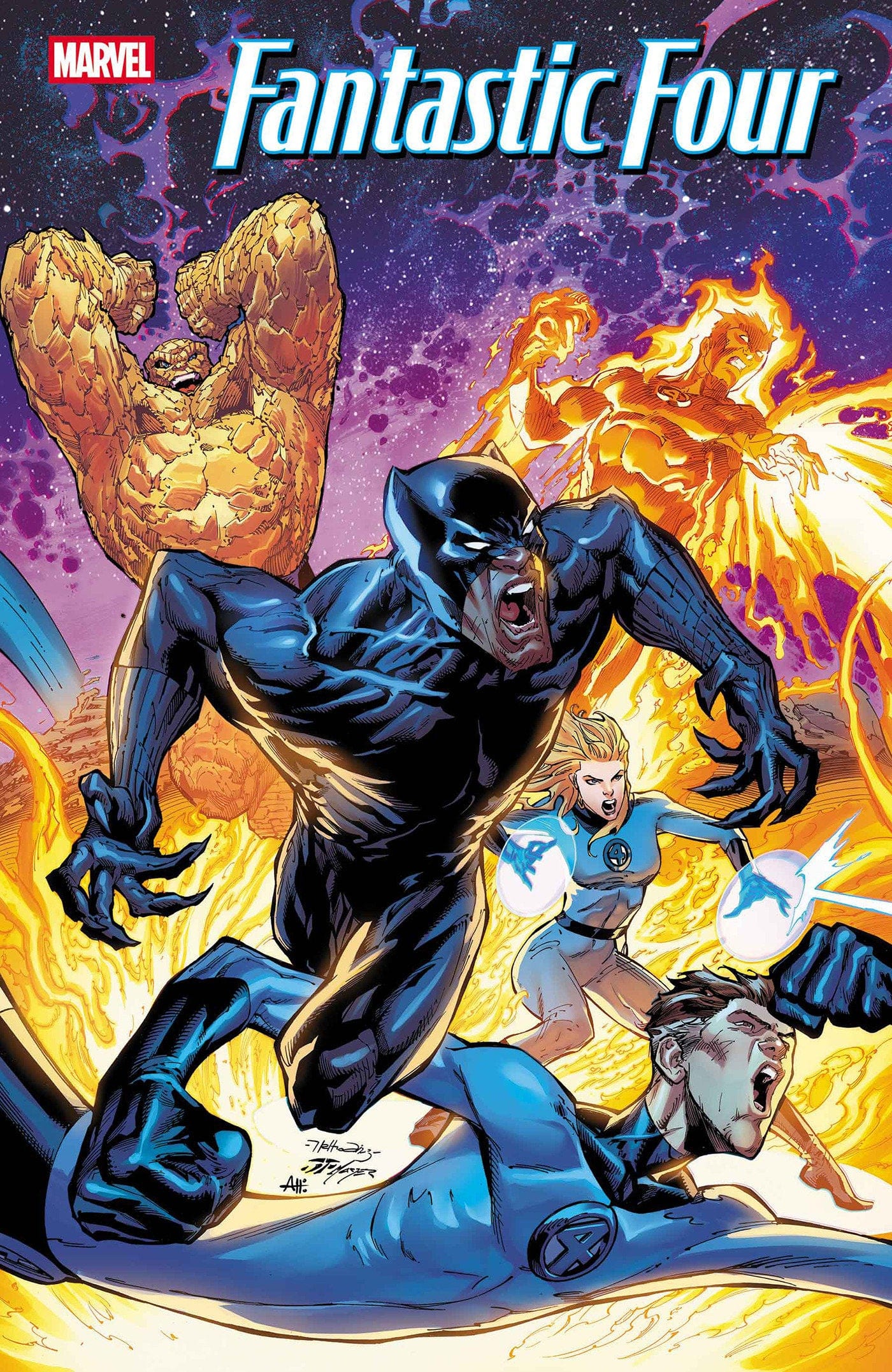 Marvel Comics Fantastic Four #8 Netho Diaz Black Panther Variant