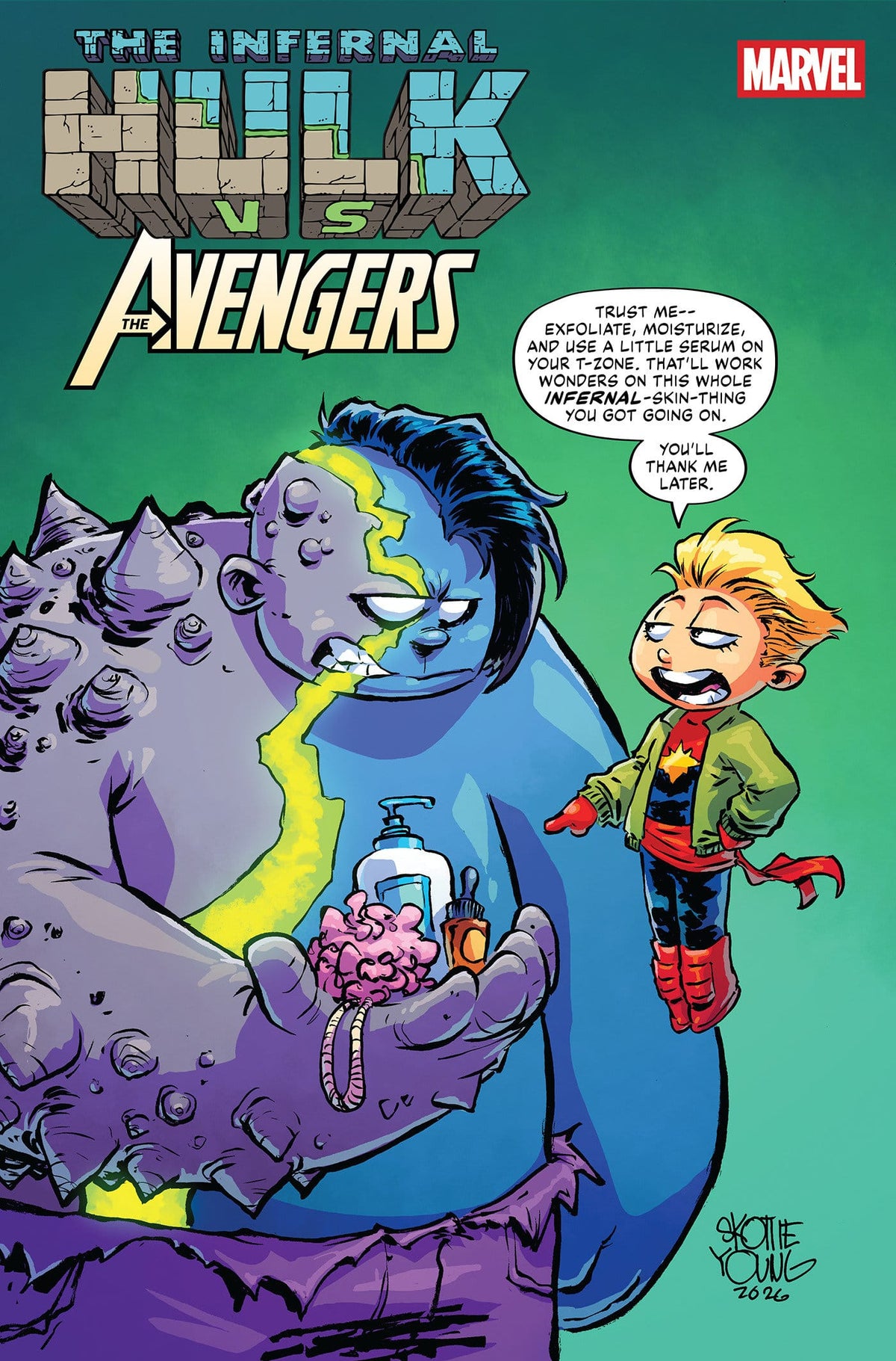 Marvel Comics Infernal Hulk vs. Avengers #1 Cover B Skottie Young Variant