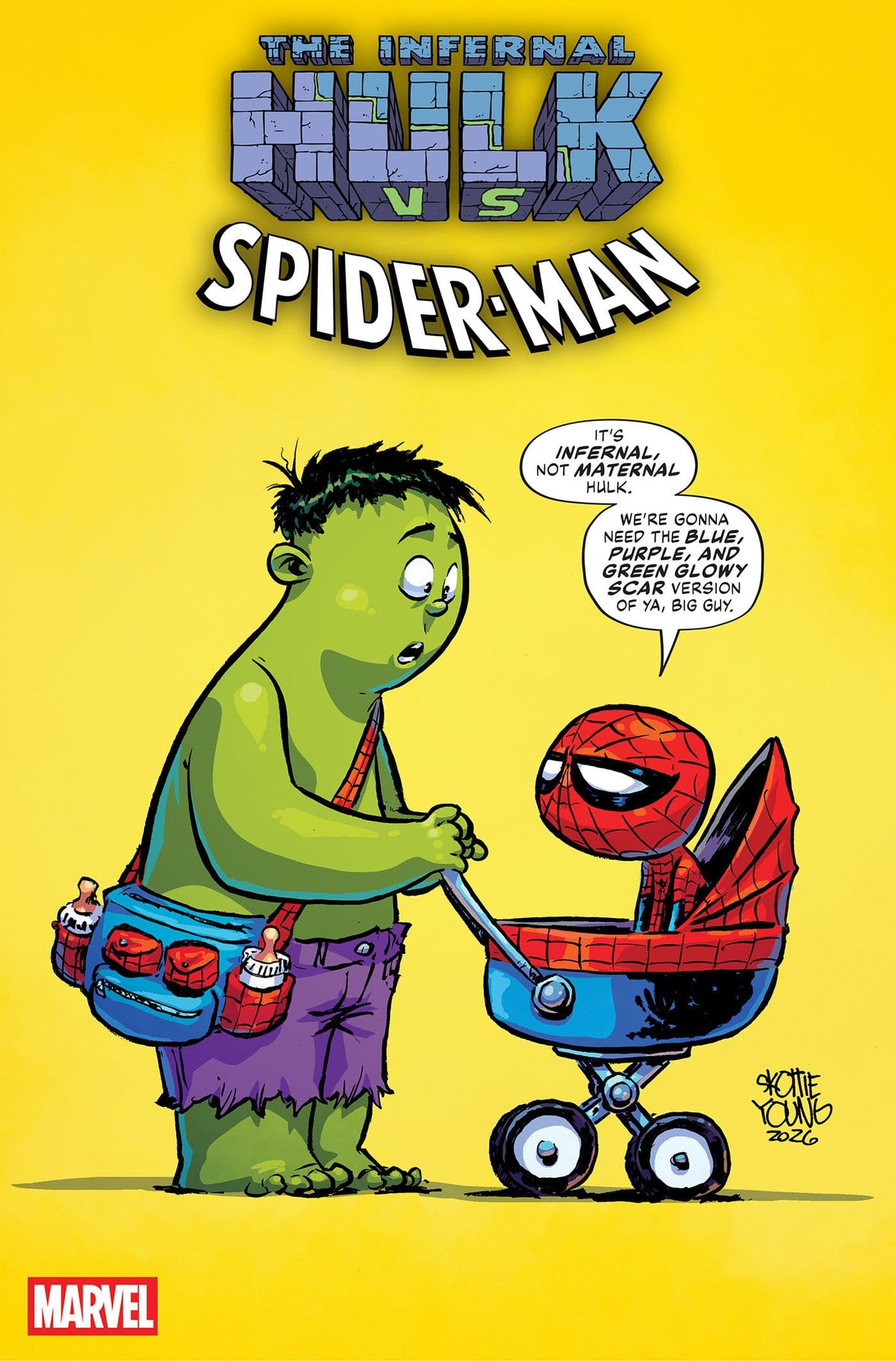 Marvel Comics Infernal Hulk vs. Spider-Man #1 Skottie Young Variant