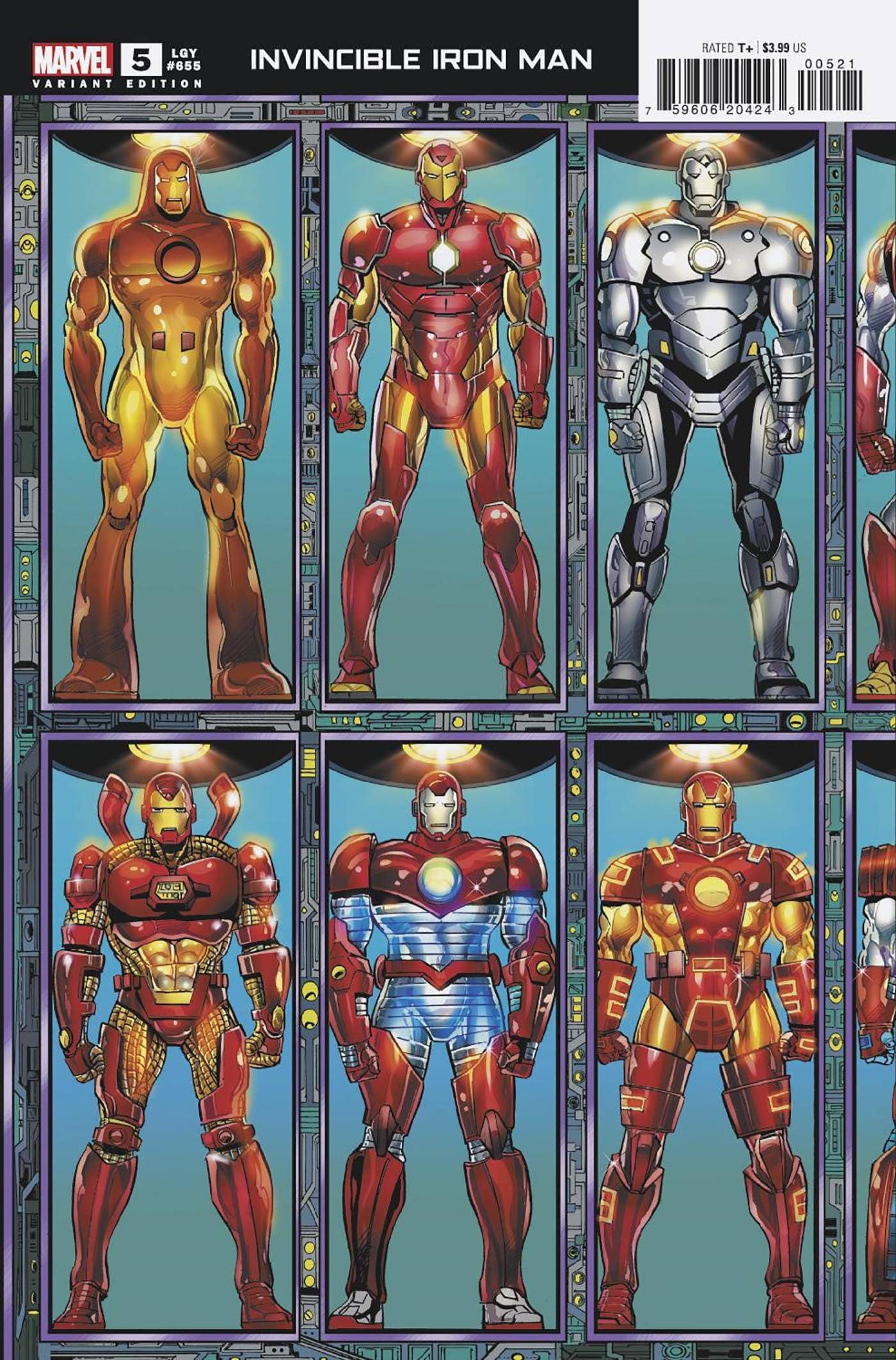 Marvel Comics Invincible Iron Man (2022) Layton Connecting Cover Variant Set
