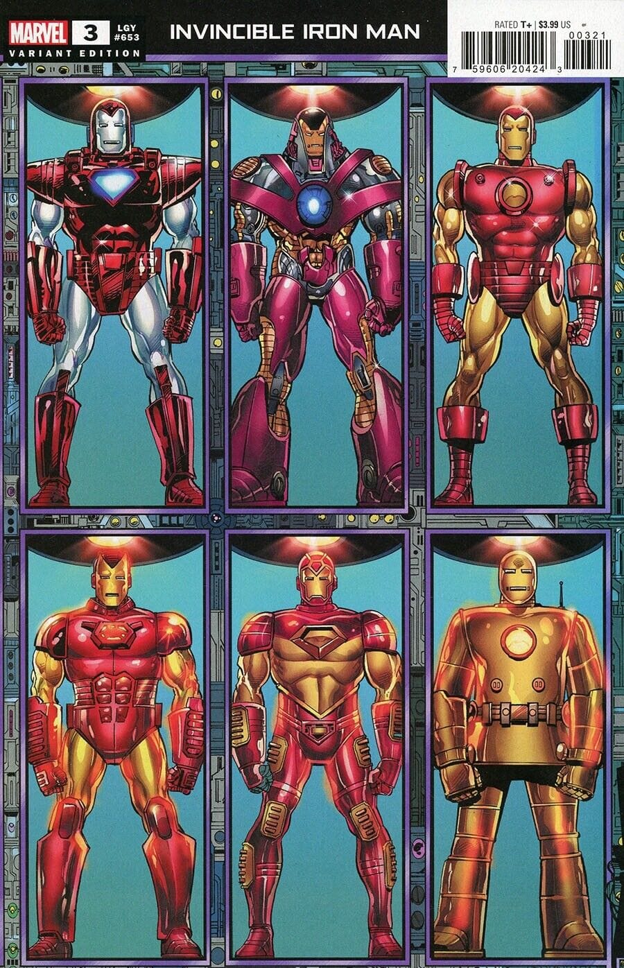 Marvel Comics Invincible Iron Man (2022) Layton Connecting Cover Variant Set