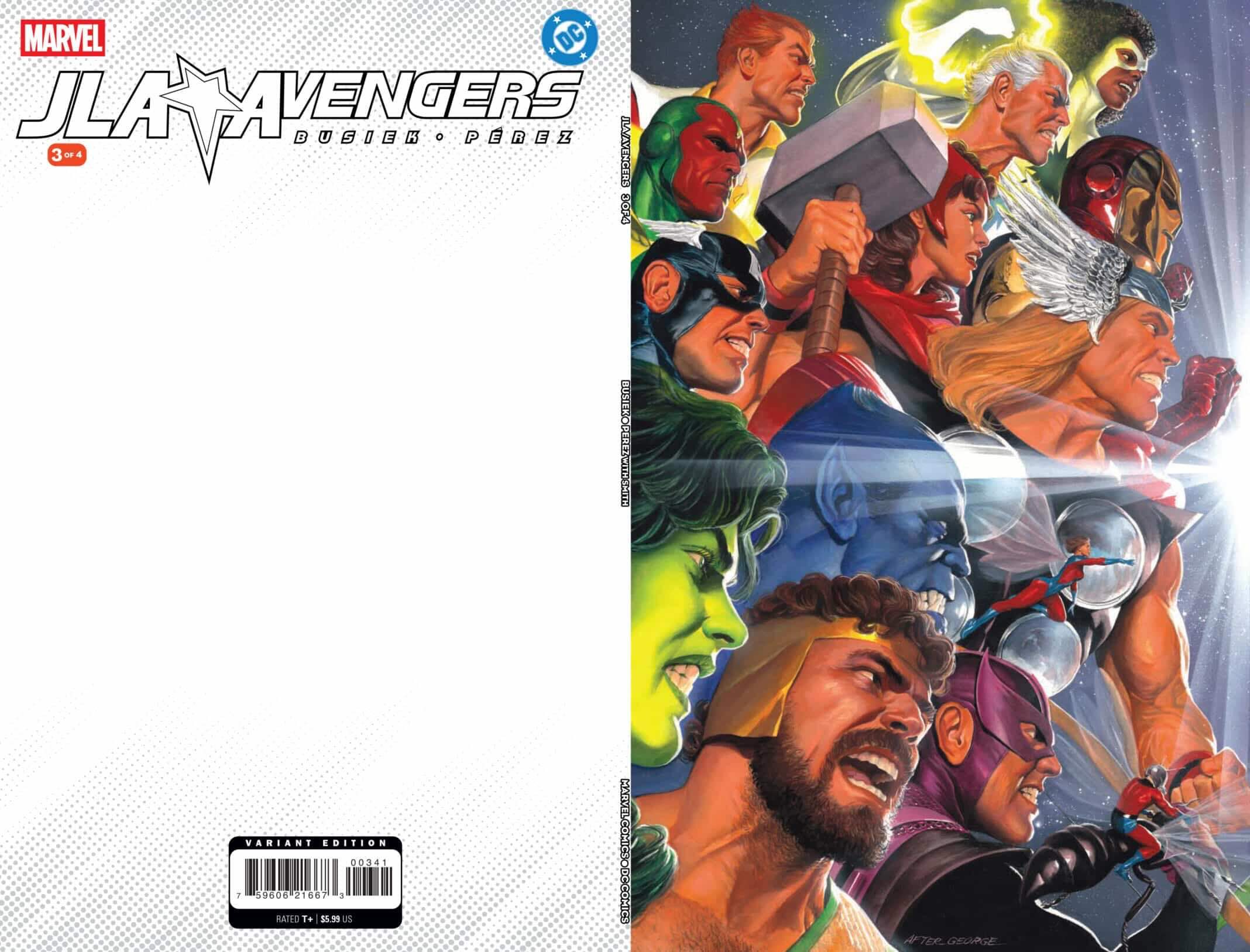 Marvel Comics JLA/Avengers #3 Facsimile Edition Alex Ross 2-Part Connecting Variant A