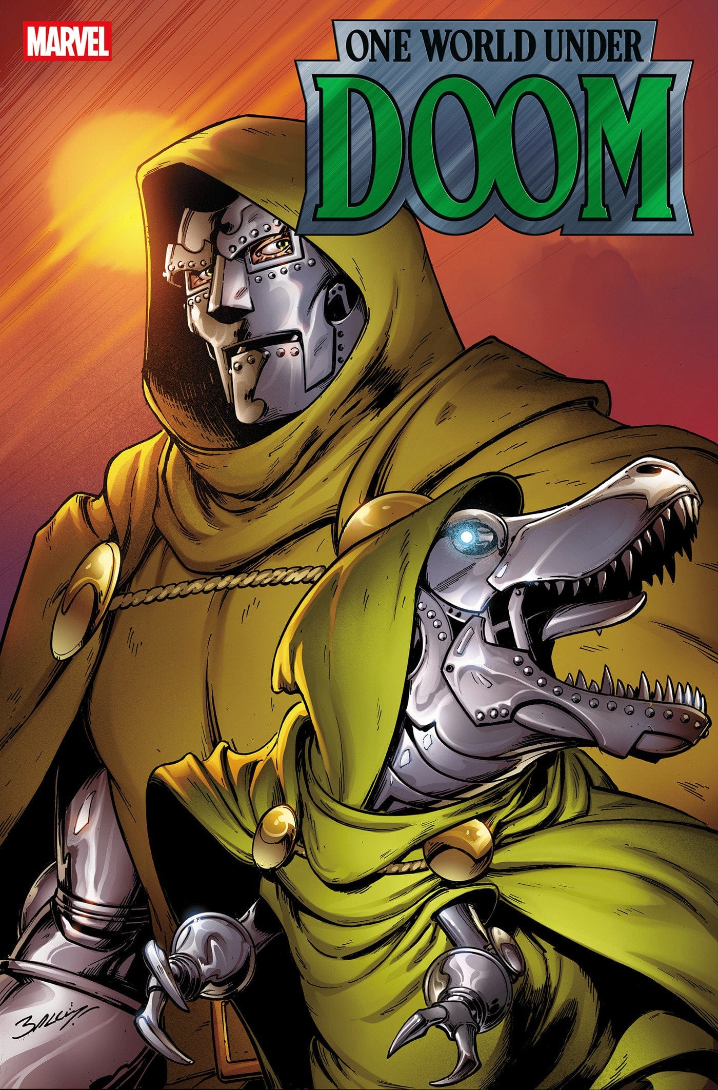 Marvel Comics One World Under Doom #9 Mark Bagley Doomasaur Variant