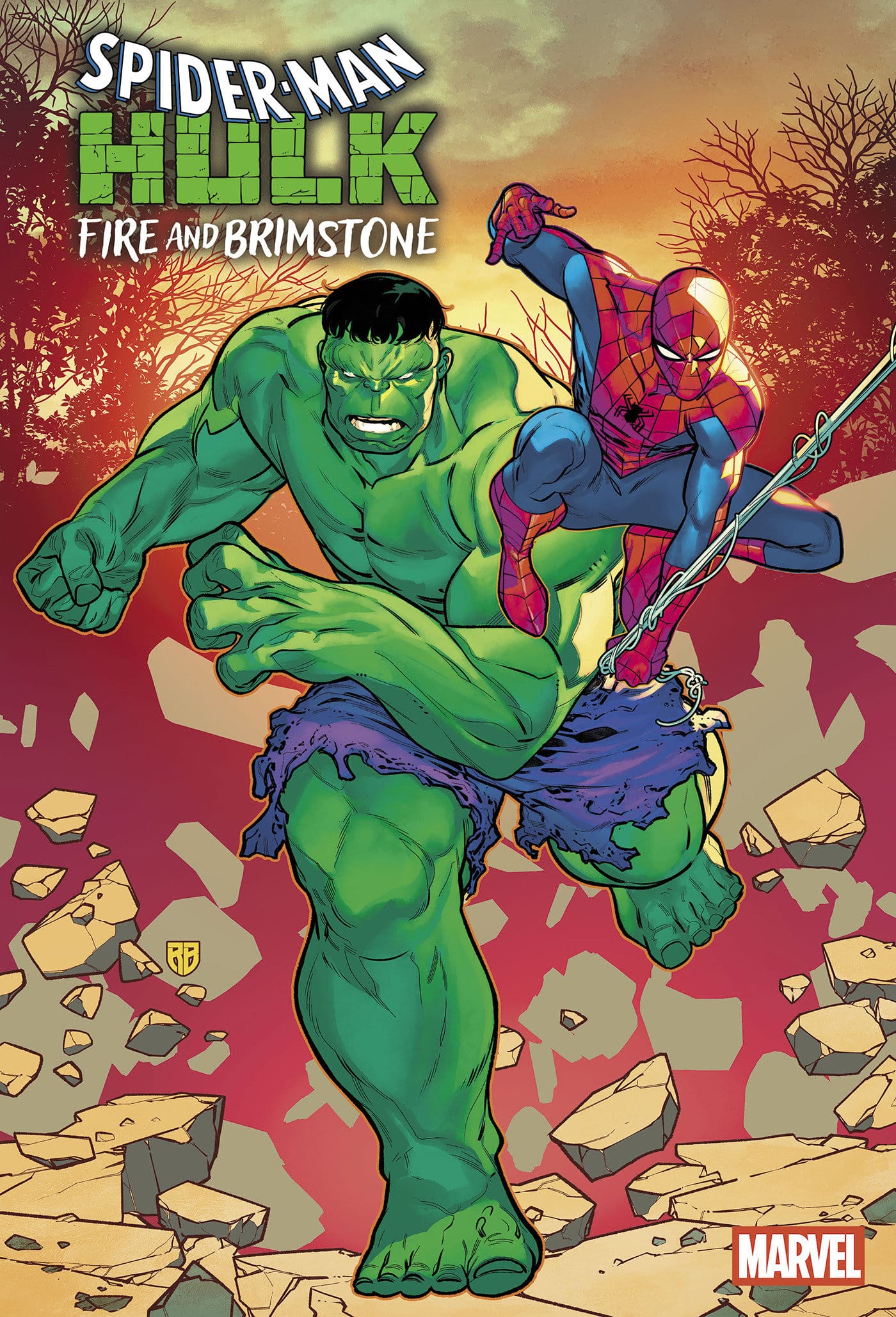 Marvel Comics Spider-Man/Hulk: Fire And Brimstone #2 Main Cover R.B. Silva