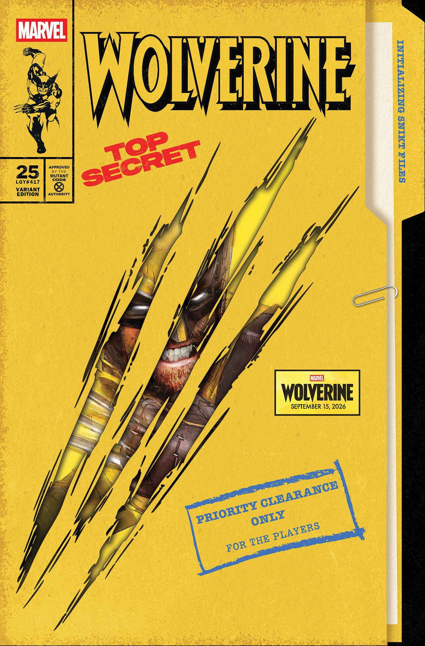 Marvel Comics Wolverine #25 Jock Wolverine Game Variant