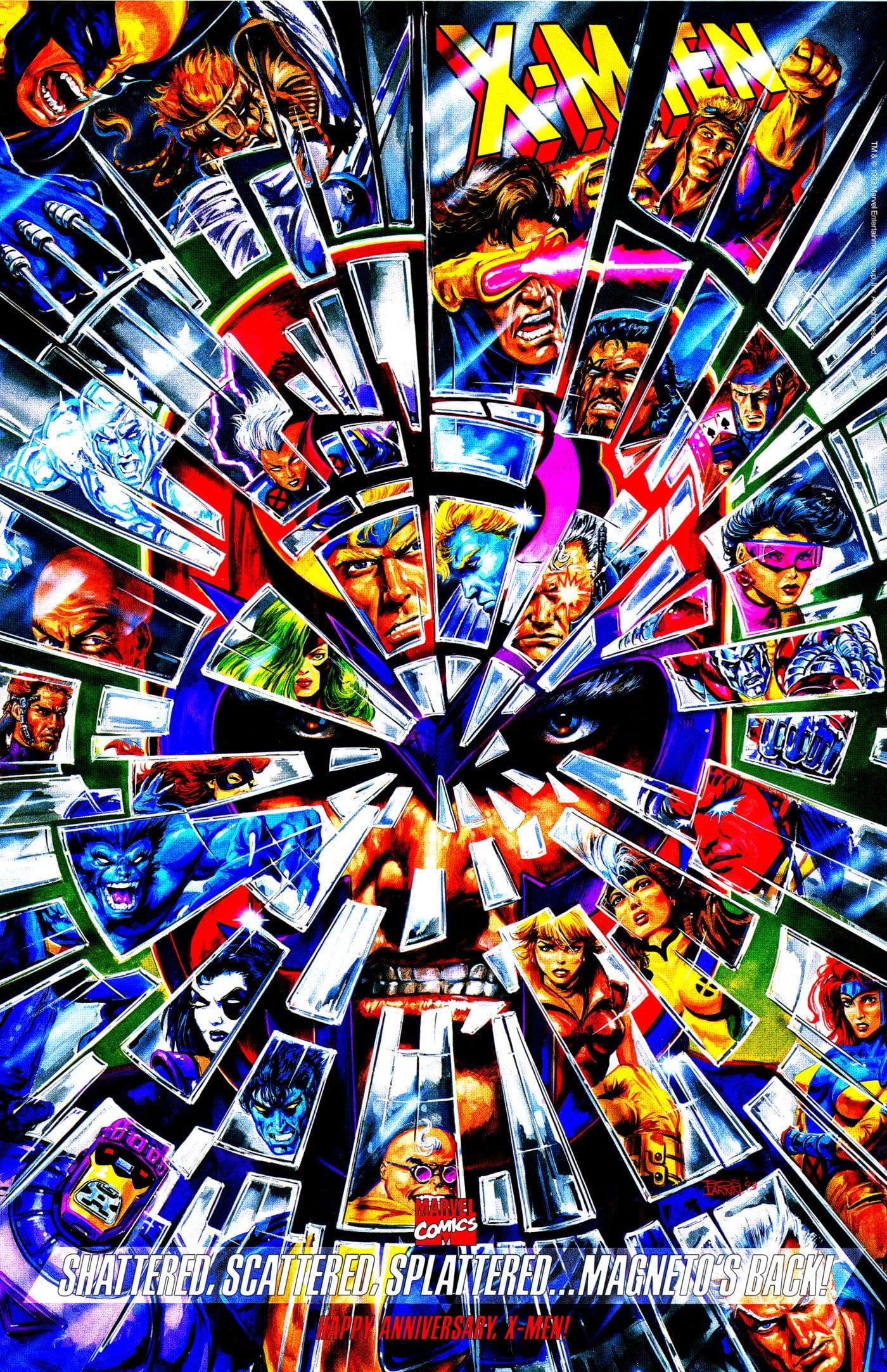 Marvel Comics X-Men: Fatal Attractions Omnibus Bob Larkin Cover (Direct Market Edition)