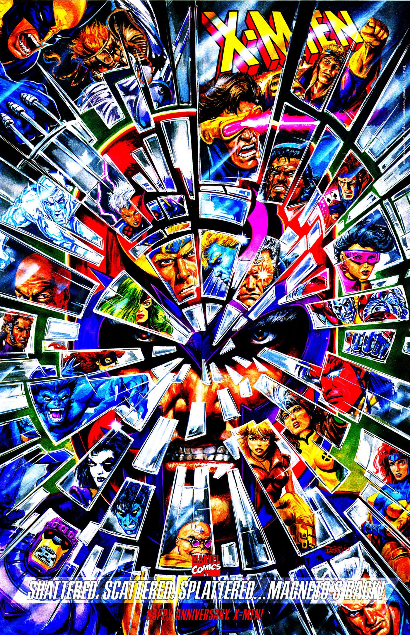 Marvel Comics X-Men: Fatal Attractions Omnibus Bob Larkin Cover (New Printing, Direct Market Edition)